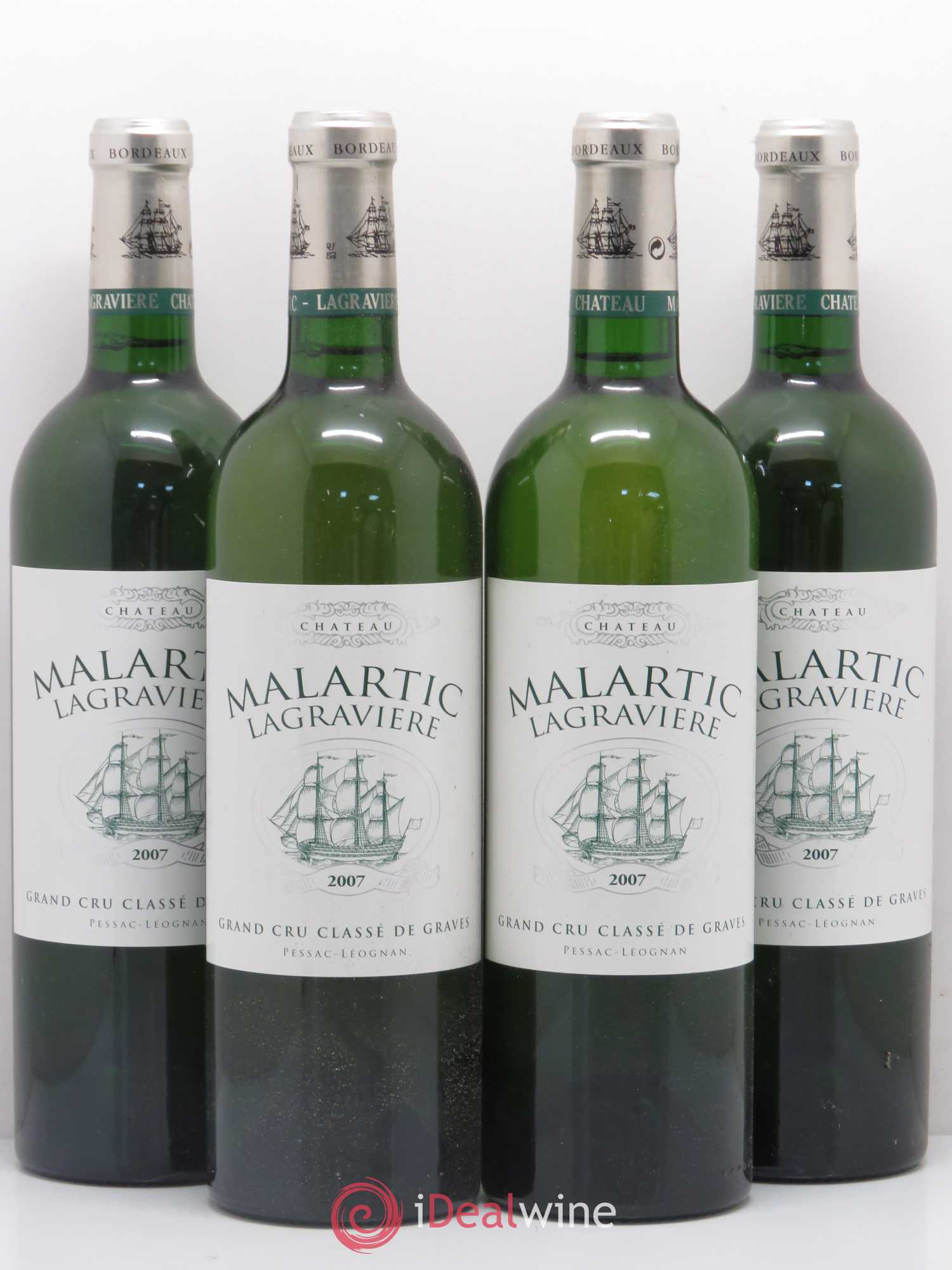 Château Malartic-Lagravière Cru Classé de Graves 2007 - Lot de 4 bouteilles - 0