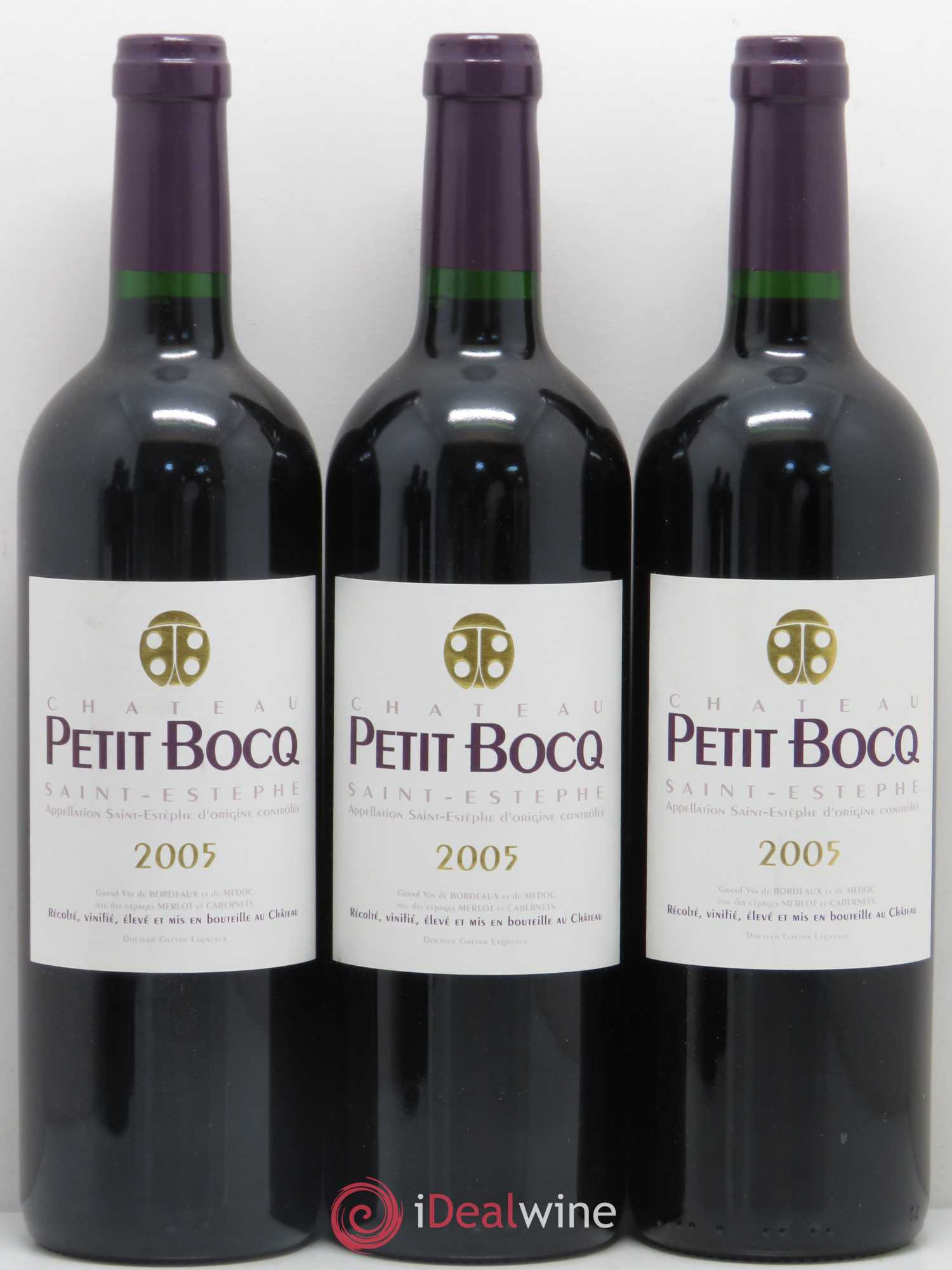 Château Petit Bocq Cru Bourgeois (sans prix de réserve) 2005 - Lot de 5 bouteilles - 1