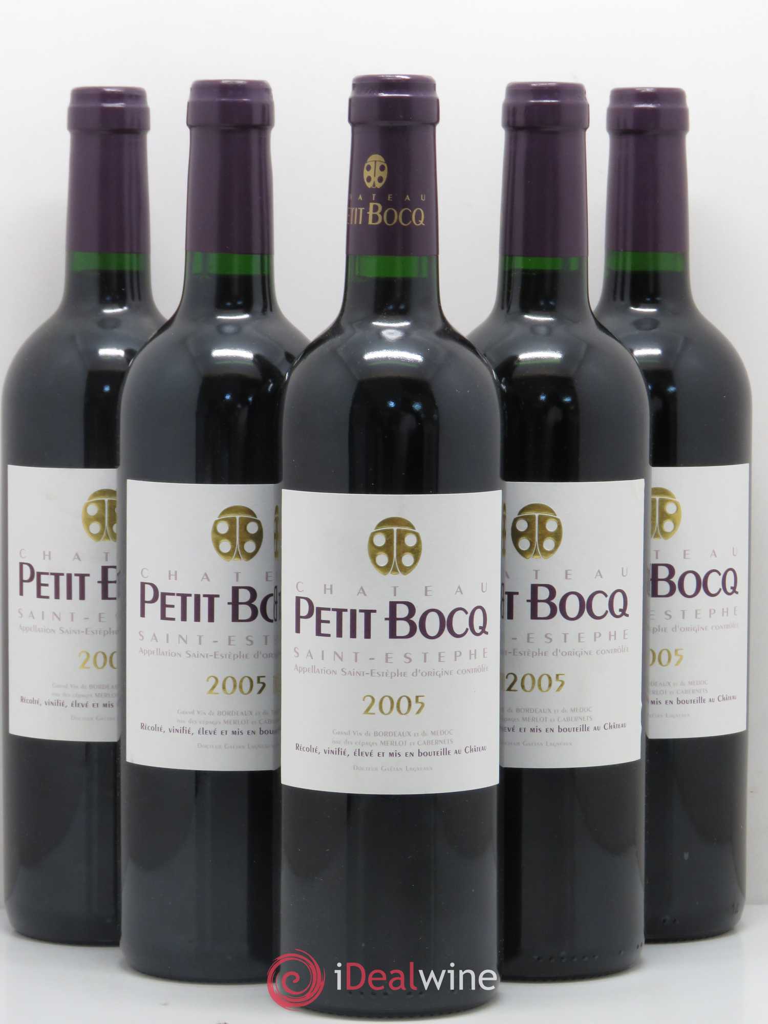 Château Petit Bocq Cru Bourgeois (sans prix de réserve) 2005 - Lot de 5 bouteilles - 0