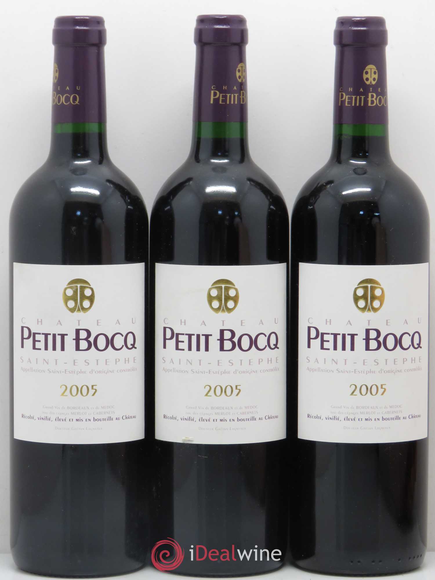 Château Petit Bocq Cru Bourgeois 2005 - Lot de 3 bouteilles - 0