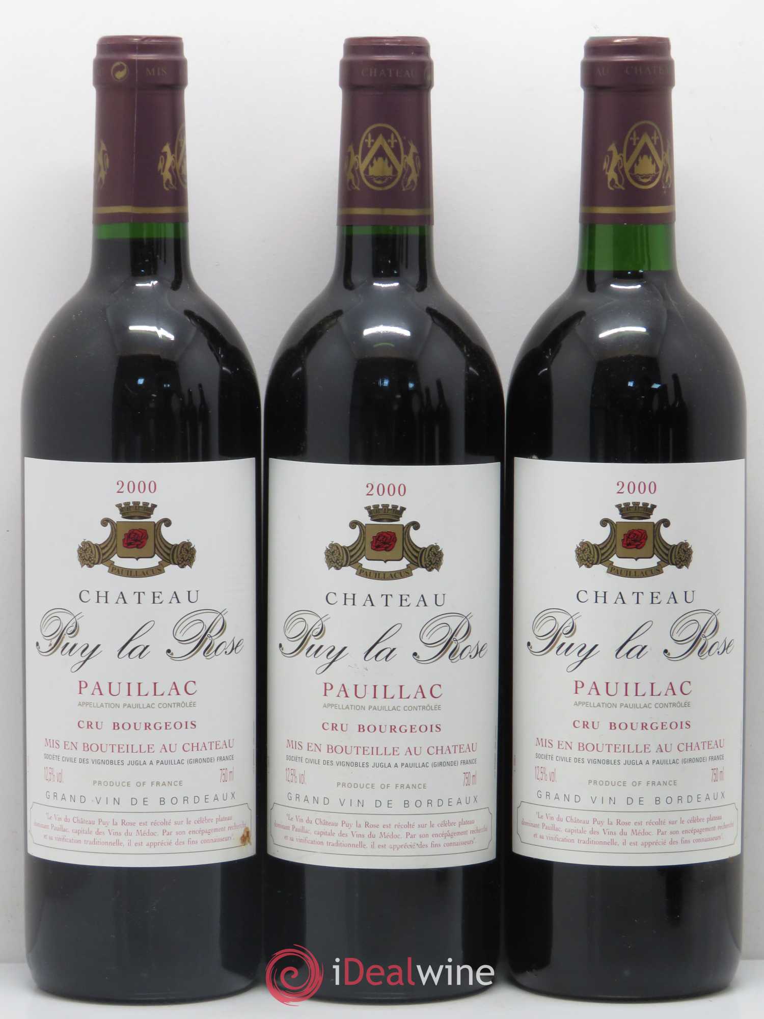 Pauillac Chateau Puy La Rose 2000 - Lot de 6 bouteilles - 2