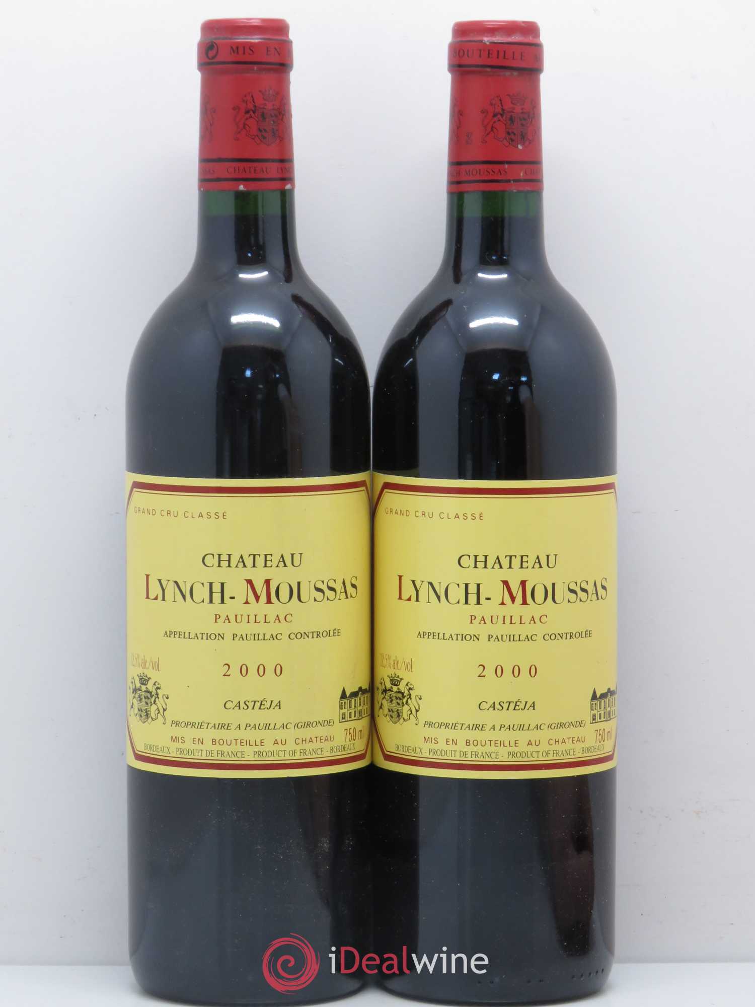 Château Lynch Moussas 5ème Grand Cru Classé 2000 - Lot de 2 bouteilles - 0