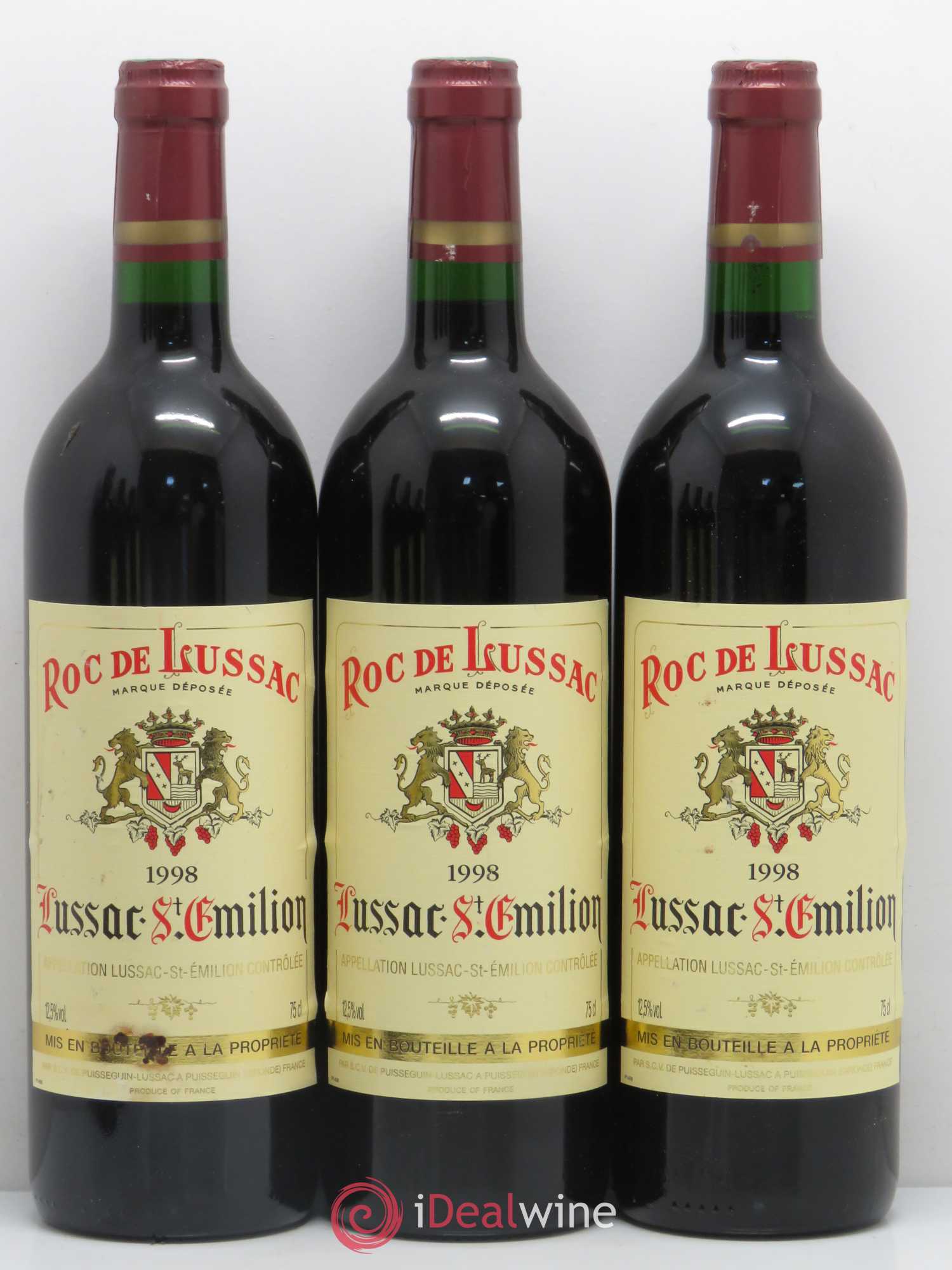 Bordeaux Roc de Lussac Lussac-Saint-Emilion (sans prix de réserve) 1998 - Lot de 12 bouteilles - 3