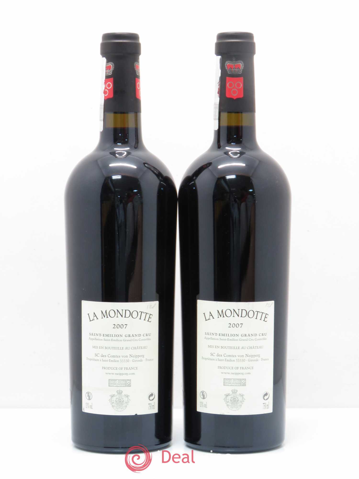 La Mondotte 1er Grand Cru Classé B depuis 2012 2007 - Lot de 2 bouteilles - 1