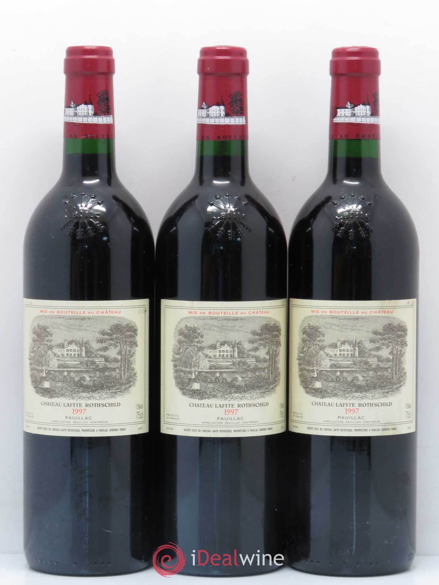 Château Lafite Rothschild 1er Grand Cru Classé 1997 - Lot de 3 bouteilles - 0