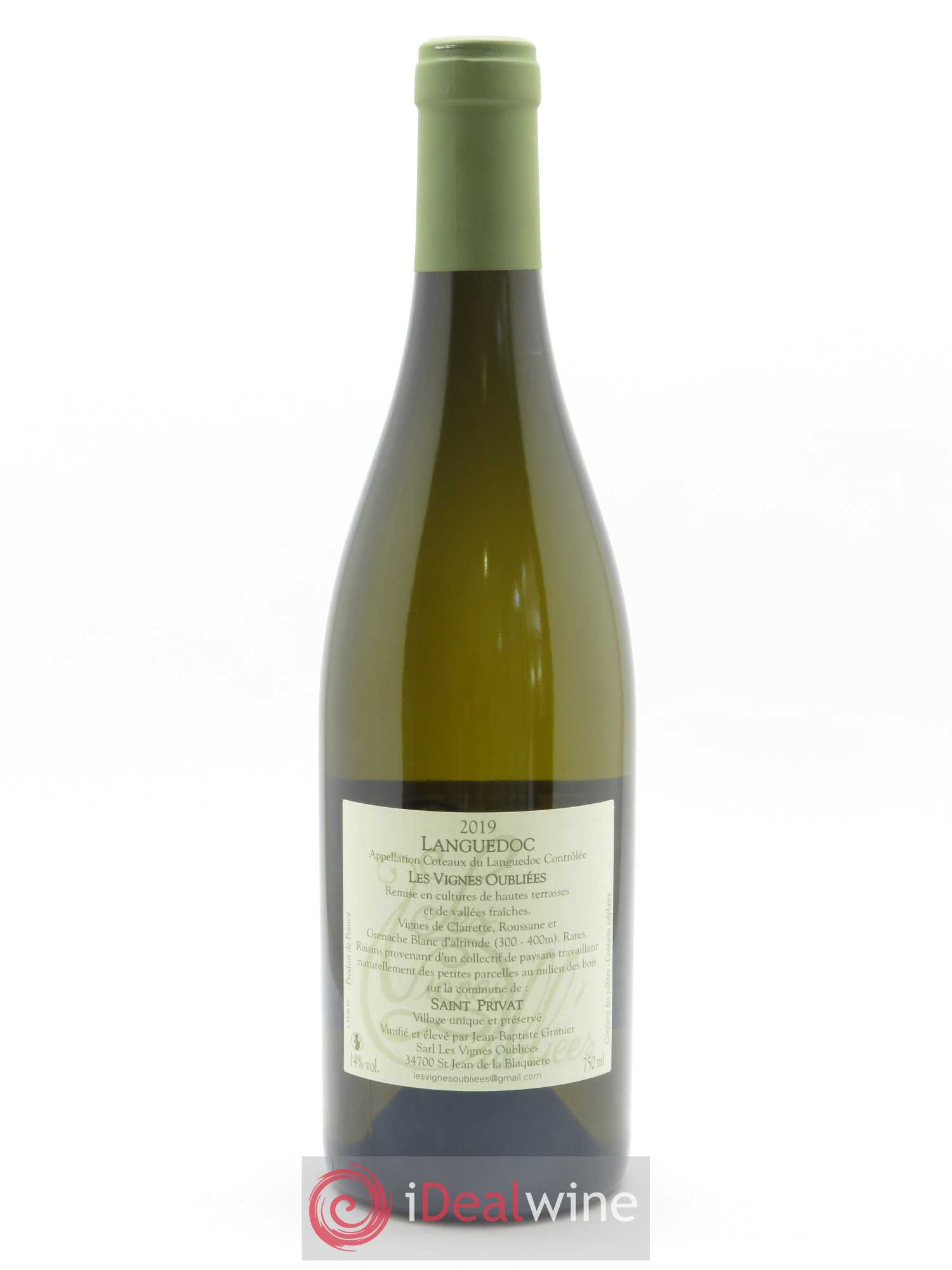 Terrasses du Larzac Les Vignes Oubliées Jean-Baptiste Granier 2019 - Lot de 1 bouteille - 1