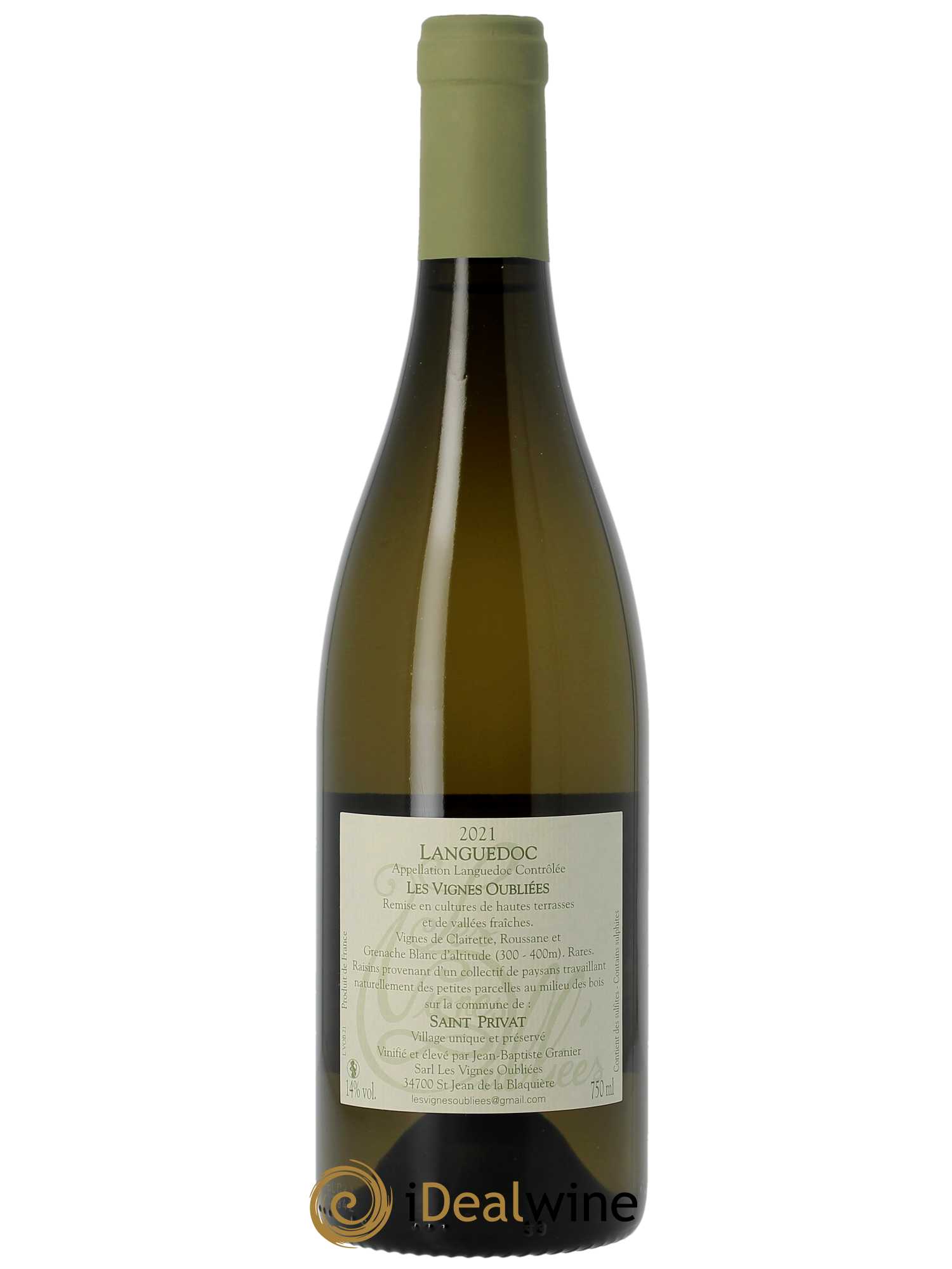 Languedoc Les Vignes Oubliées Jean-Baptiste Granier 2021 - Lot de 1 bouteille - 1