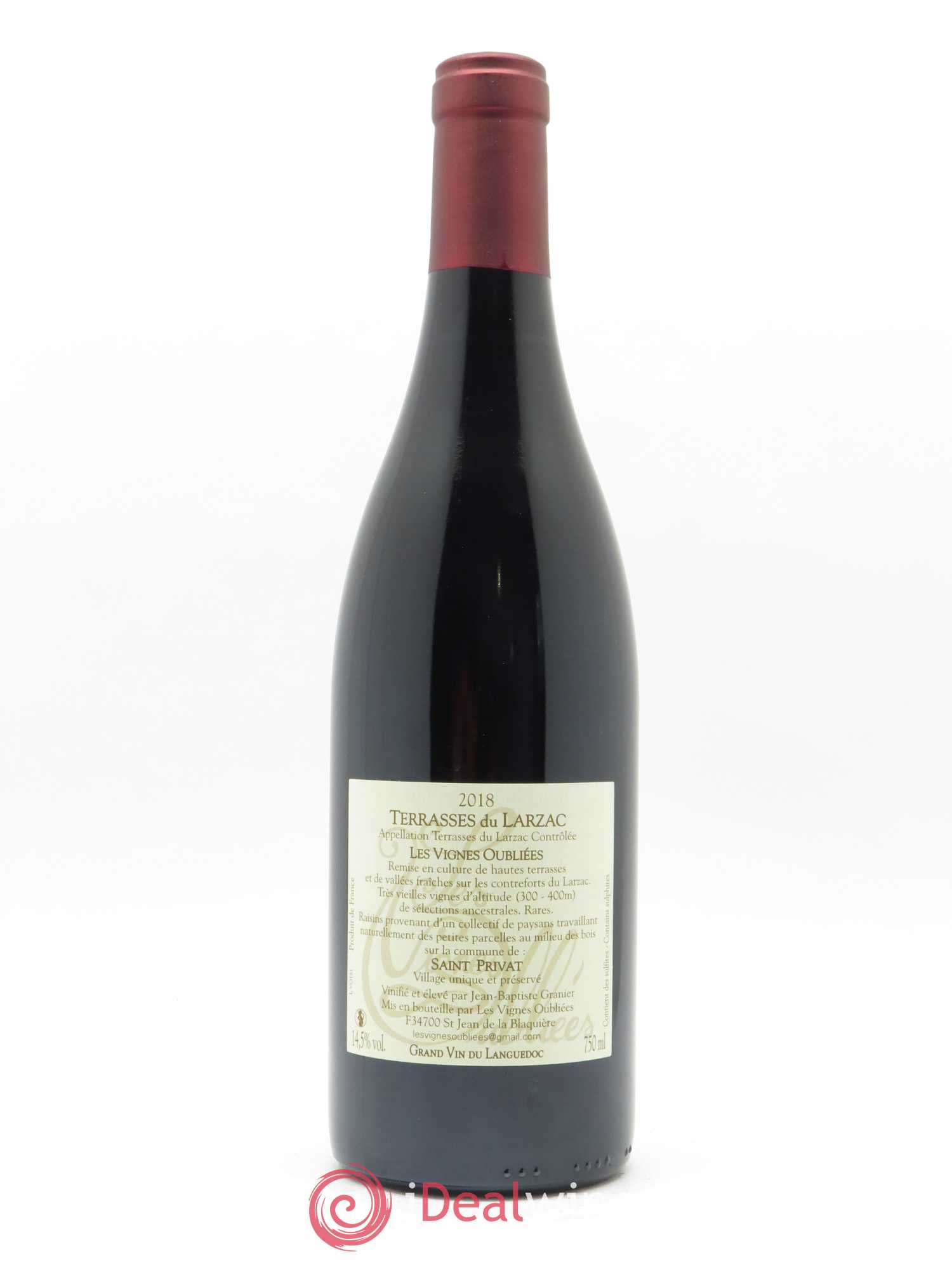 Terrasses du Larzac Les Vignes Oubliées Jean-Baptiste Granier 2018 - Lot de 1 bouteille - 1