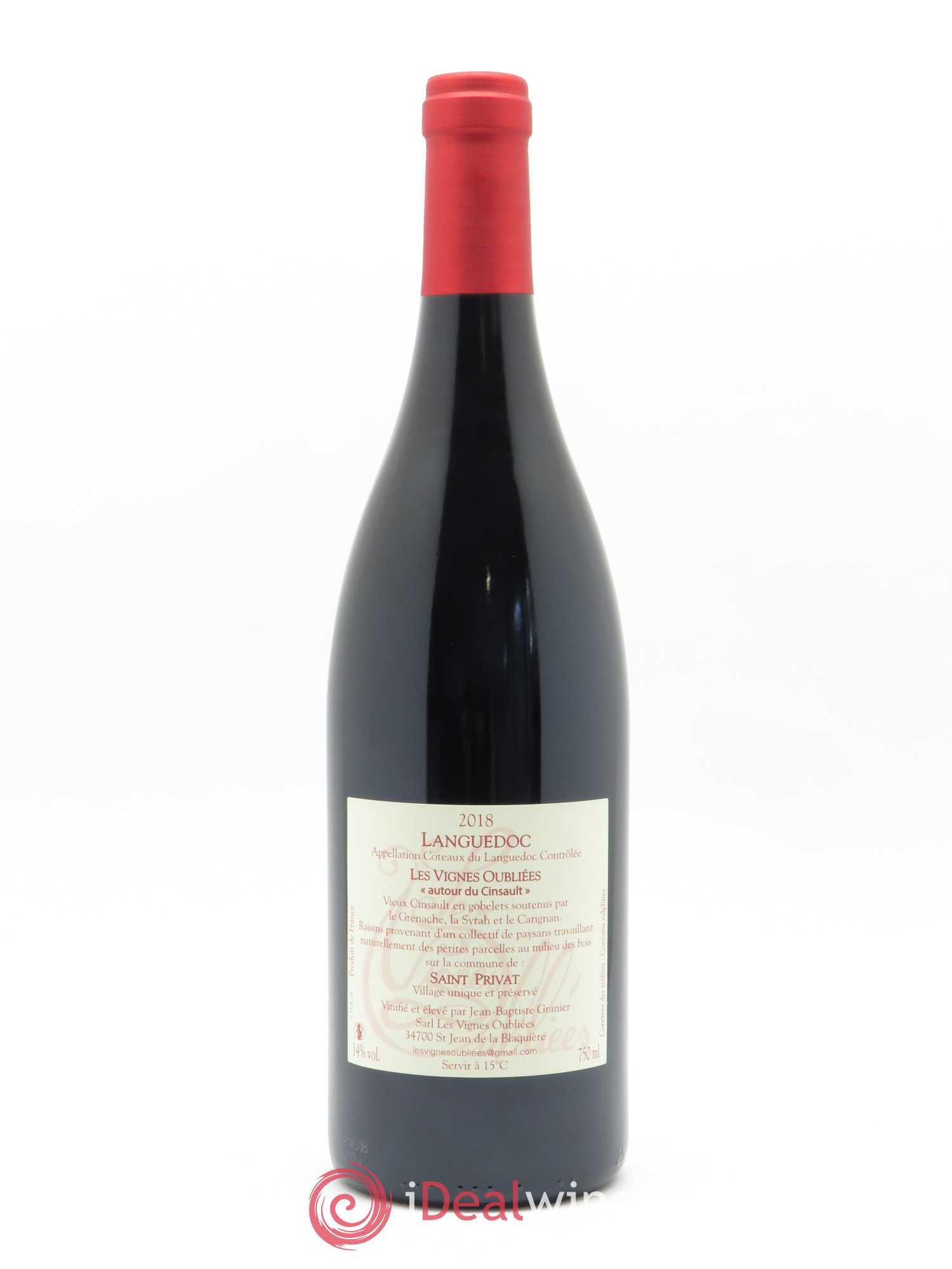 Languedoc Les Vignes oubliées Jean-Baptiste Granier 2018 - Lot de 1 bouteille - 1