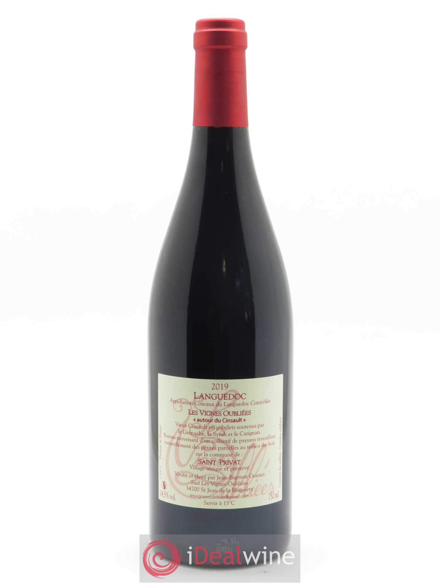 Languedoc Les Vignes oubliées Jean-Baptiste Granier 2019 - Lot de 1 bouteille - 1