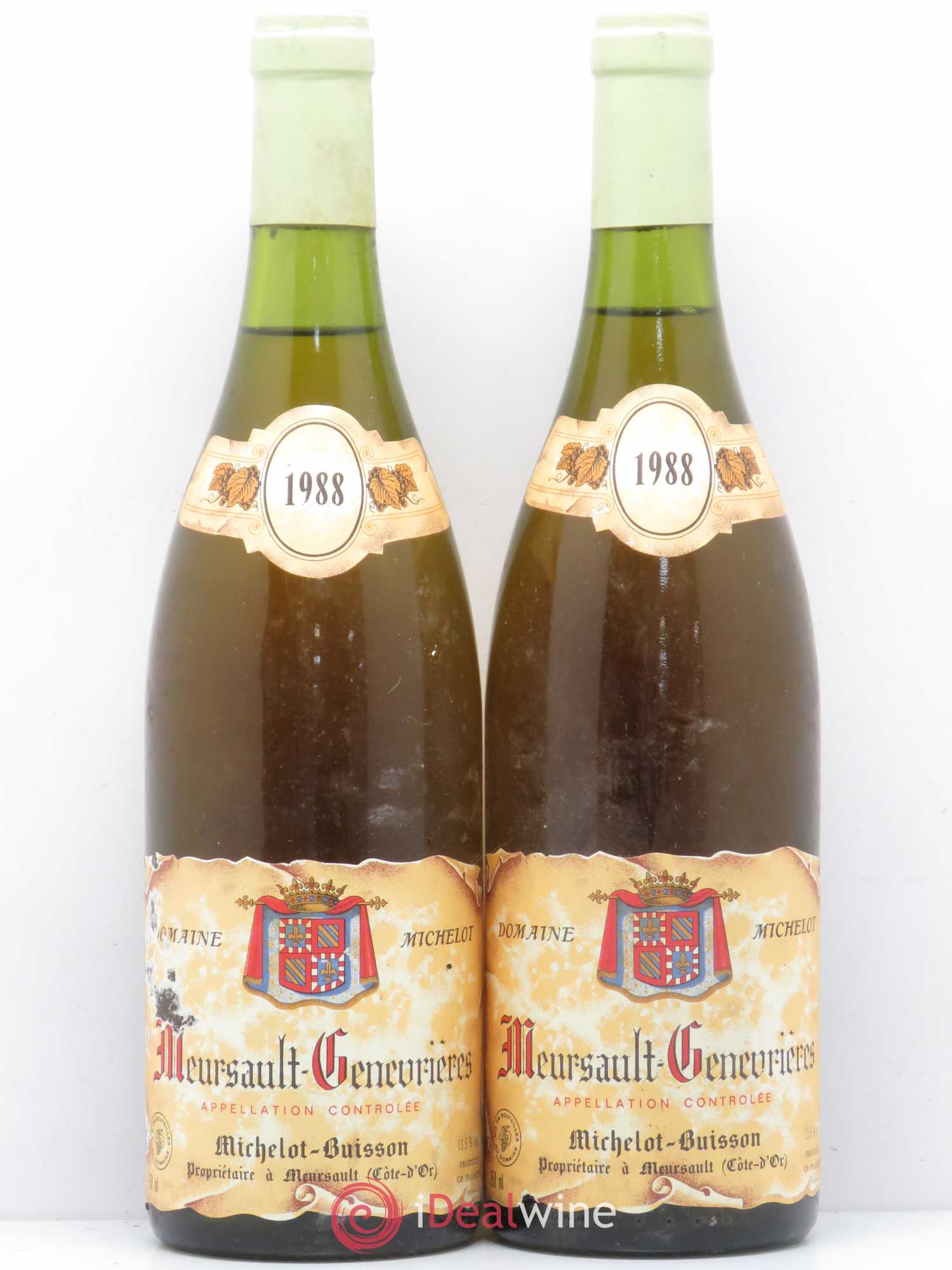 Meursault Genevrières Michelot-Buisson 1988 - Lot de 2 bouteilles - 0