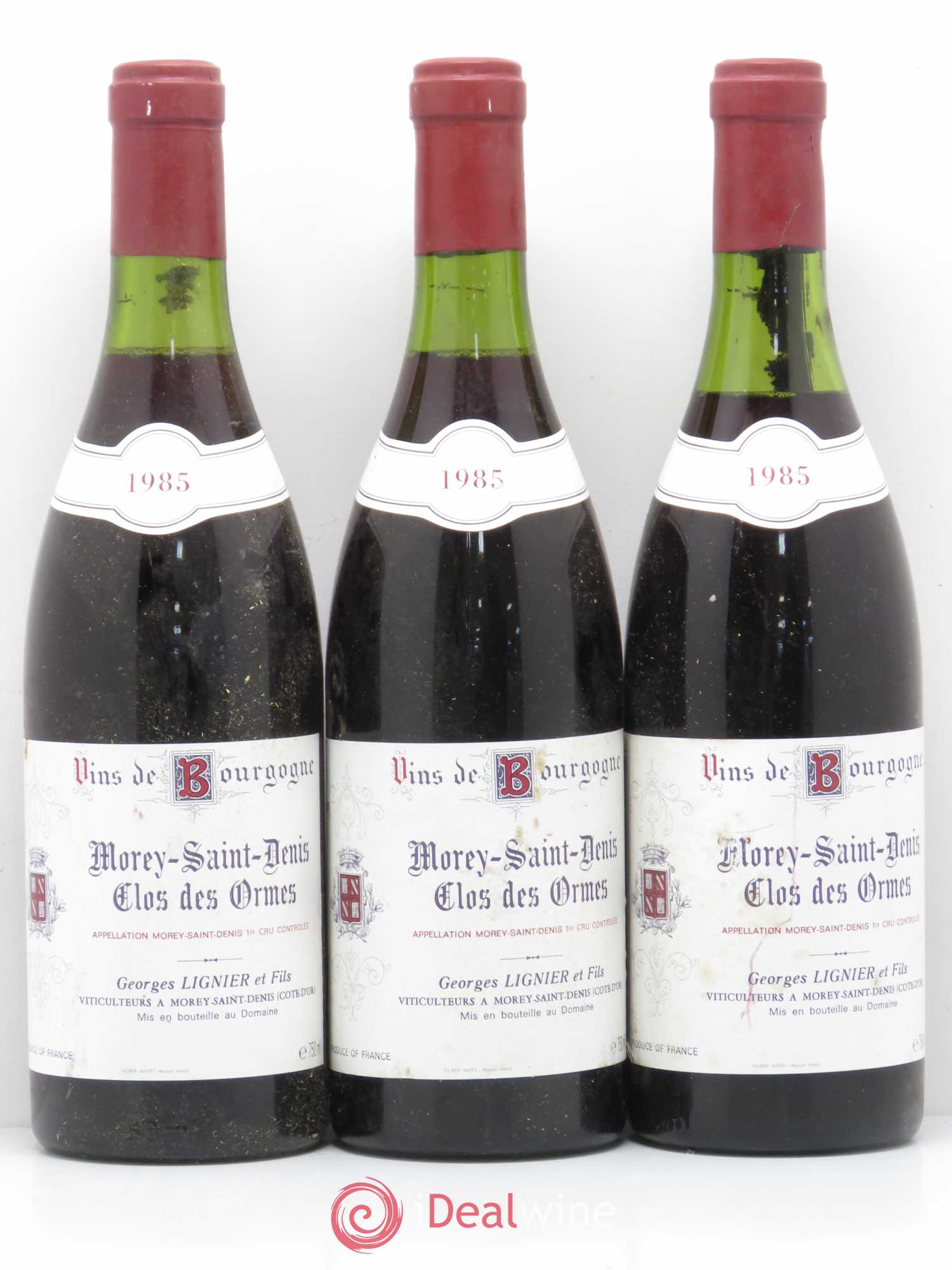 Morey-Saint-Denis 1er Cru Clos des Ormes Domaine Georges Lignier 1985 - Posten von 3 Flaschen - 0