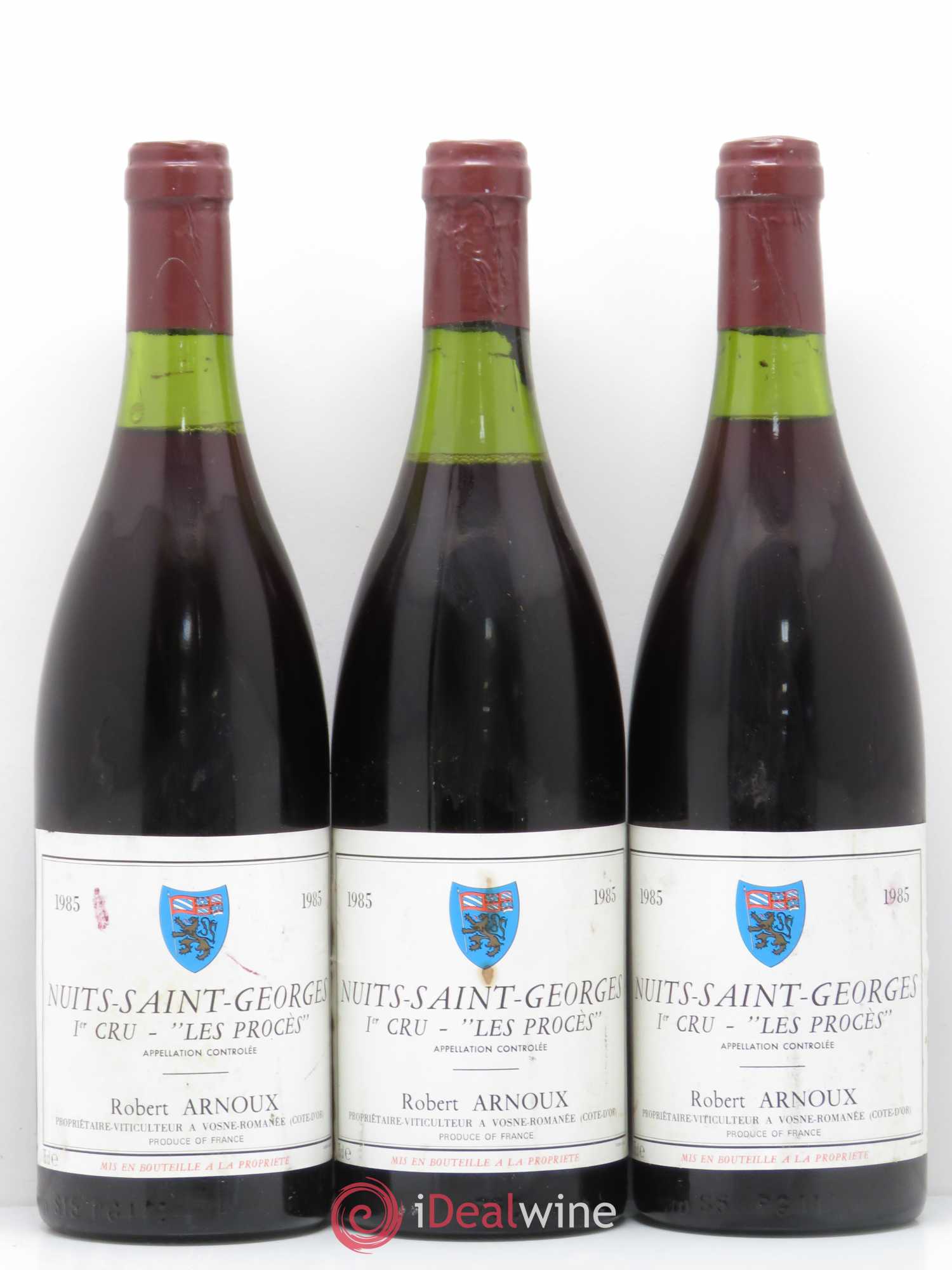 Nuits-Saint-Georges 1er Cru Les Procès Robert Arnoux 1985 - Lot de 3 bouteilles - 0