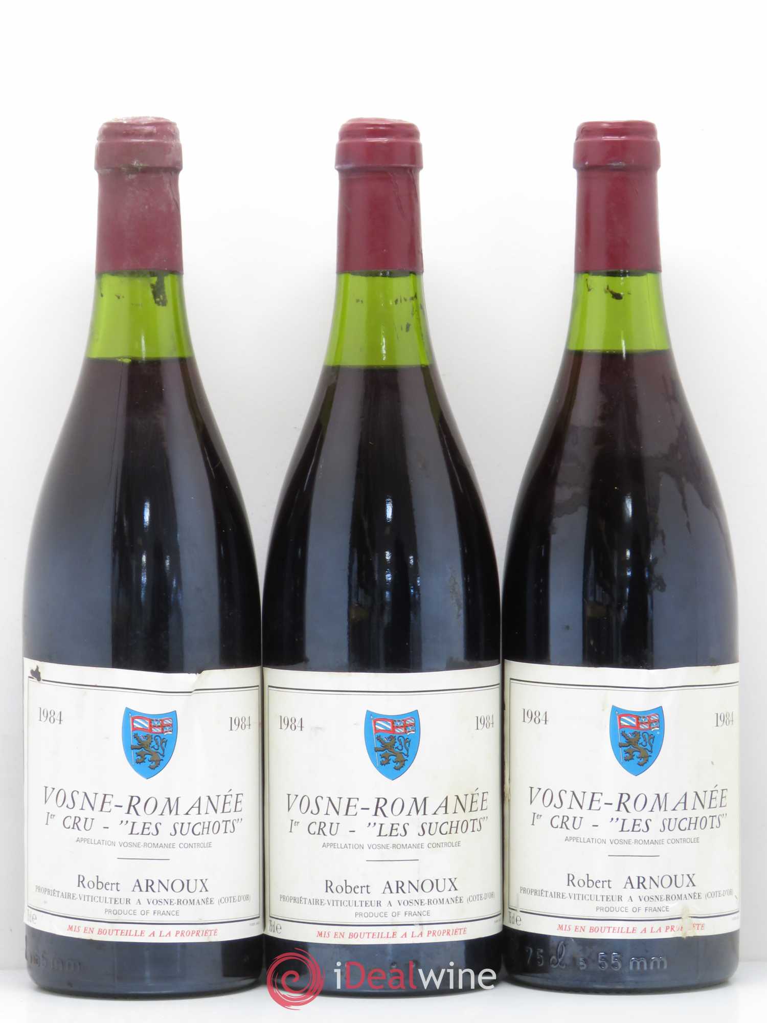 Vosne-Romanée 1er Cru Les Suchots Robert Arnoux 1984 - Lot de 3 bouteilles - 0