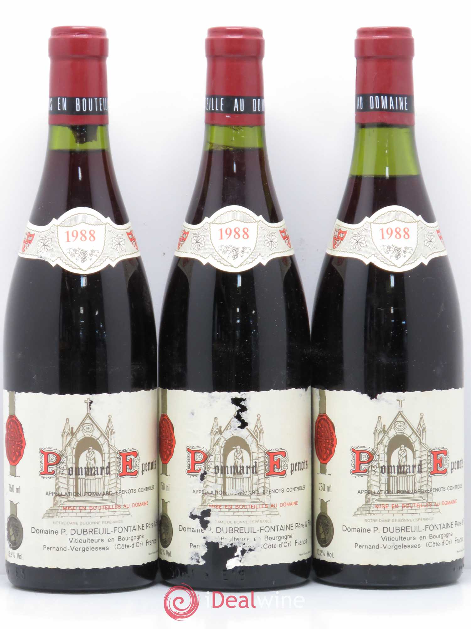 Pommard 1er Cru Les Epenots Domaine Dubreuil-Fontaine 1988 - Posten von 3 Flaschen - 0