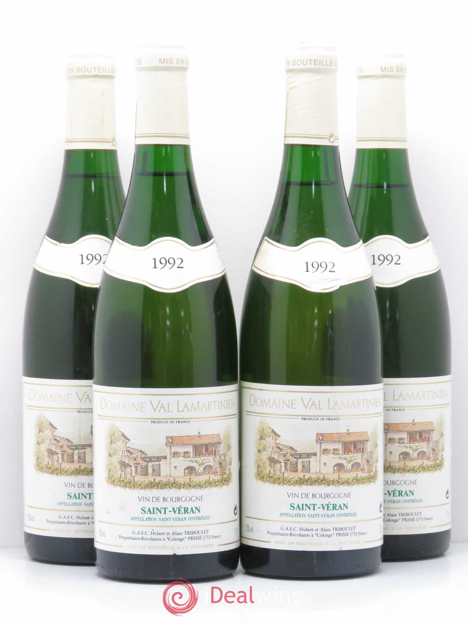 Saint-Véran Domaine Val Lamartine 1992 - Posten von 4 Flaschen - 0