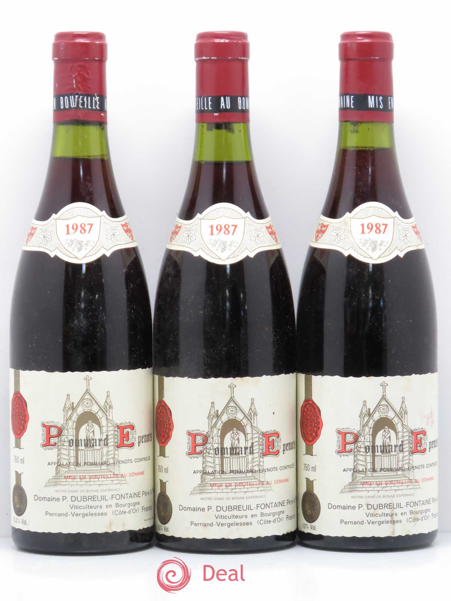 Pommard 1er Cru Les Epenots Domaine Dubreuil-Fontaine 1987 - Posten von 3 Flaschen - 0