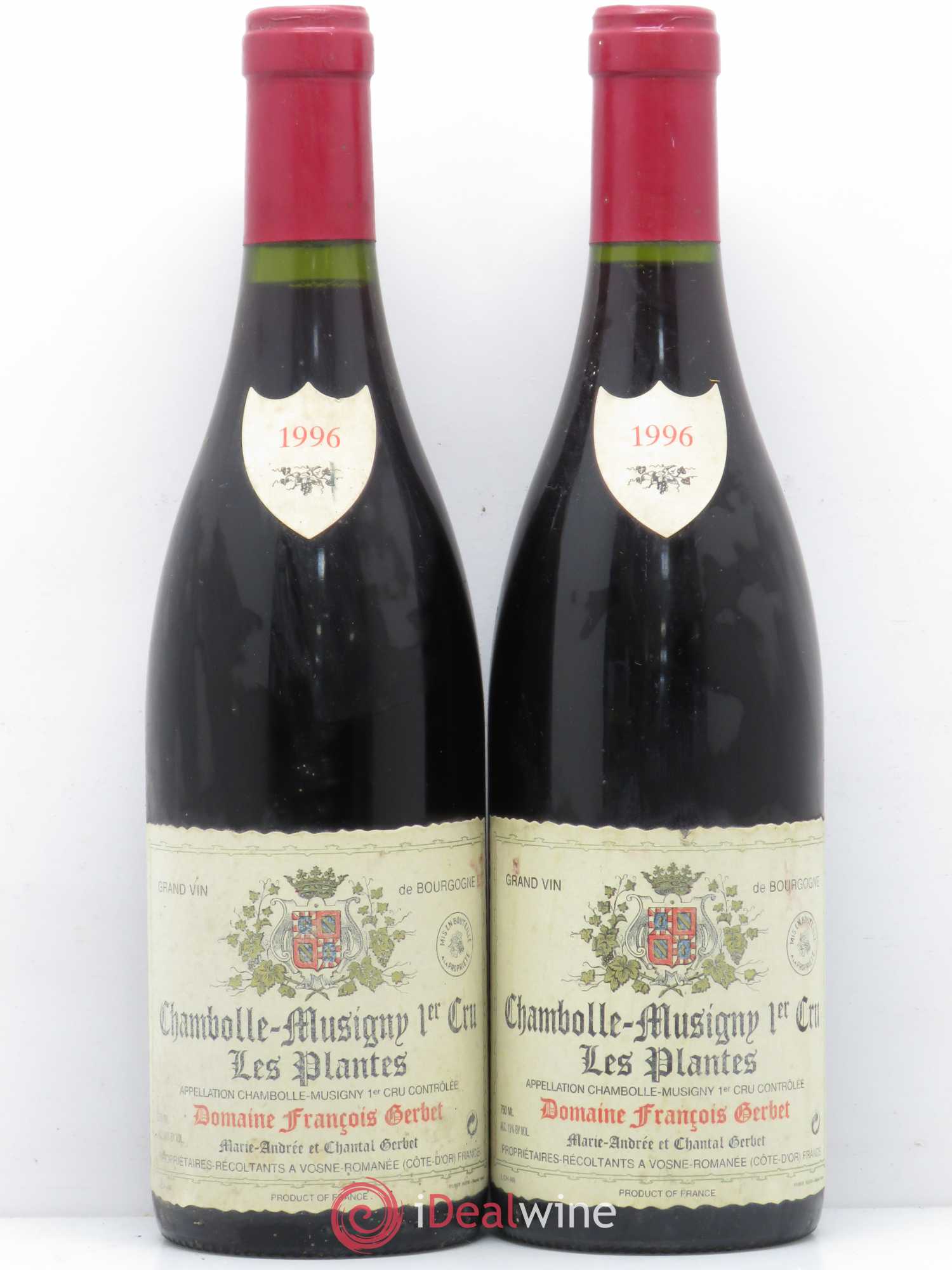 Chambolle-Musigny 1er Cru Les Plantes François Gerbet 1996 - Lot de 2 bouteilles - 0