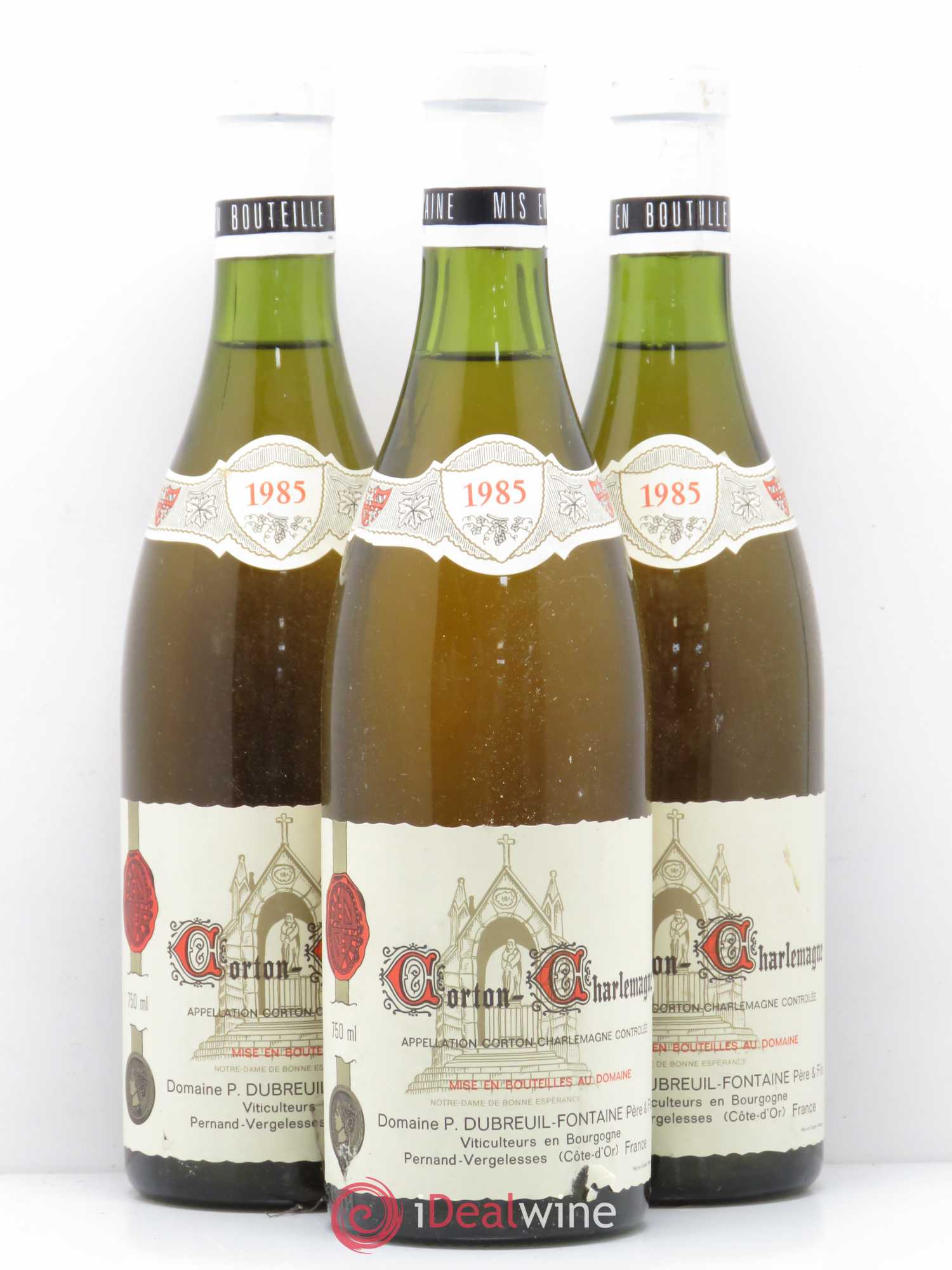 Corton-Charlemagne Grand Cru Domaine Dubreuil-Fontaine 1985 - Posten von 3 Flaschen - 0
