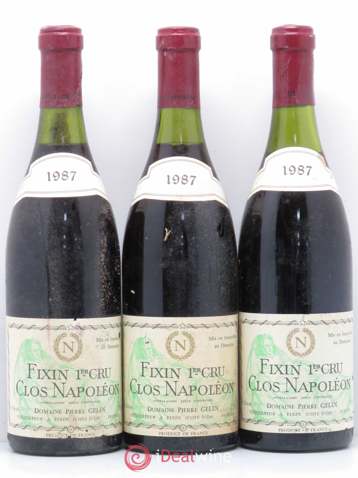 Fixin 1er Cru Napoleon Pierre Gelin 1987 - Posten von 5 Flaschen - 1
