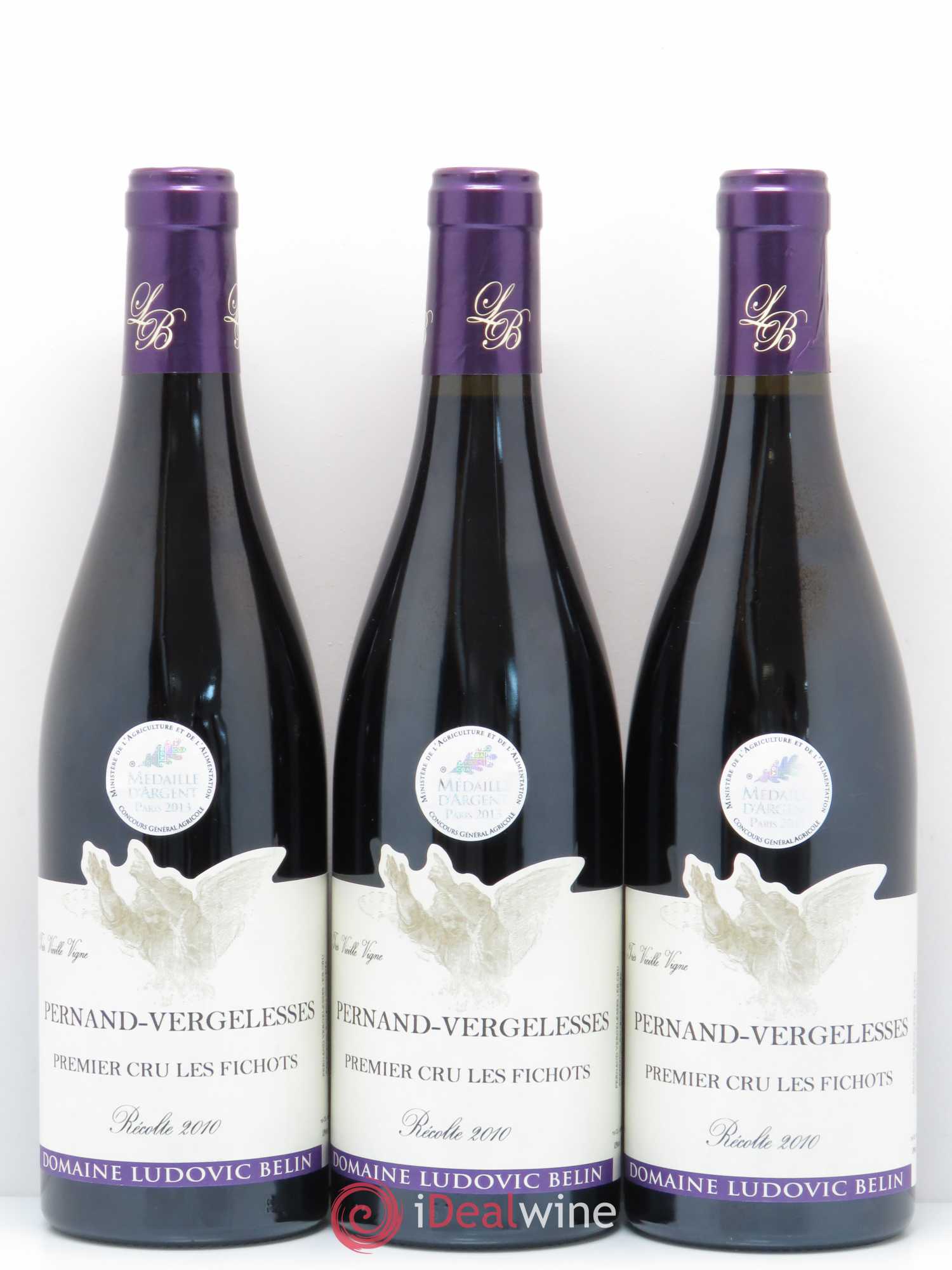 Pernand-Vergelesses 1er Cru Les Fichots Domaine Ludovic Belin 2010 - Posten von 3 Flaschen - 0