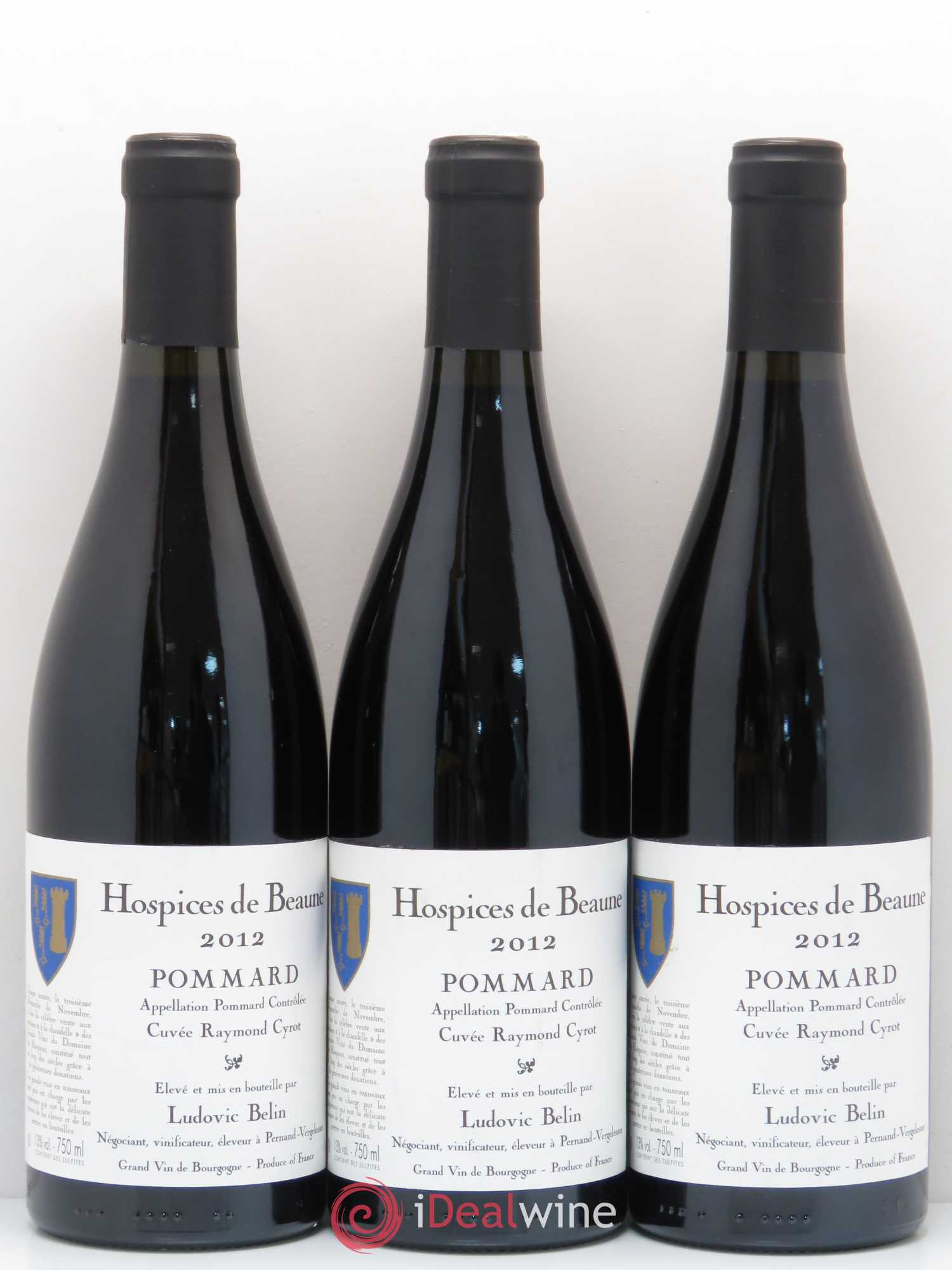 Pommard Hospices de Beaune Cuvée Raymond Cyrot Domaine Ludovic Belin (sans prix de réserve) 2012 - Posten von 3 Flaschen - 0