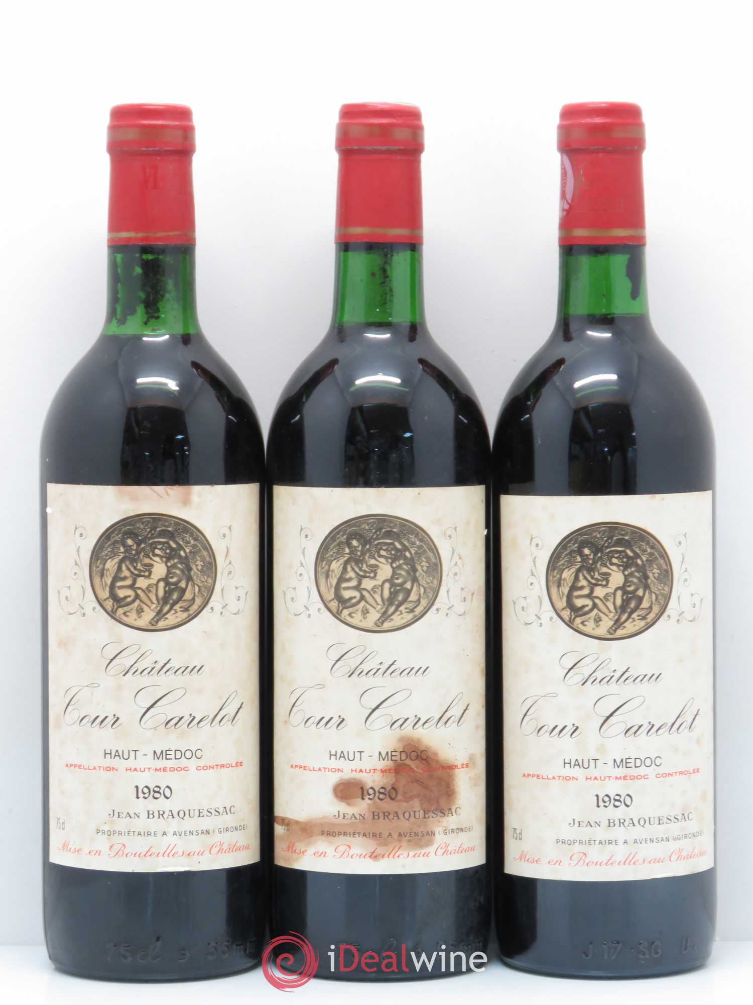 Haut Médoc Château Tour Carelot (sans prix de réserve) 1980 - Posten von 3 Flaschen - 0