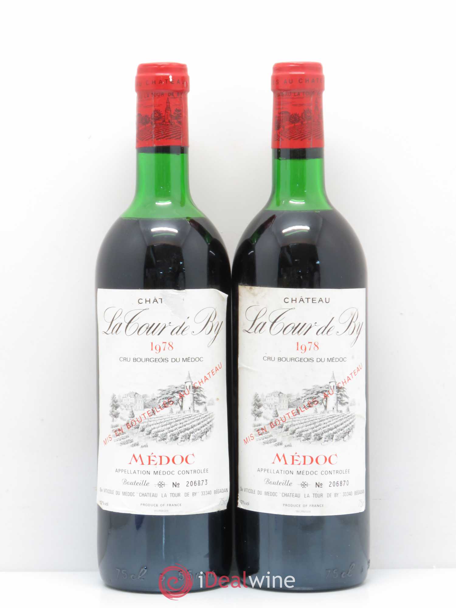 Château La Tour de By Cru Bourgeois 1978 - Lot de 2 bouteilles - 0