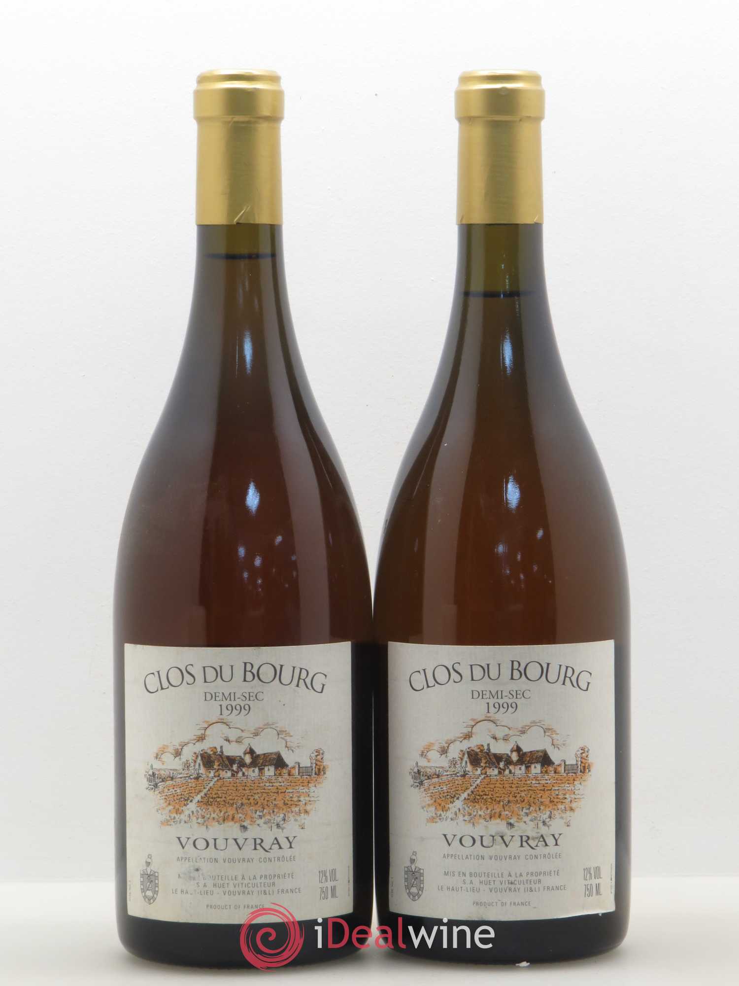 Vouvray Clos du Bourg Moelleux Domaine Huet 1999 - Lotto di 2 bottiglie - 0