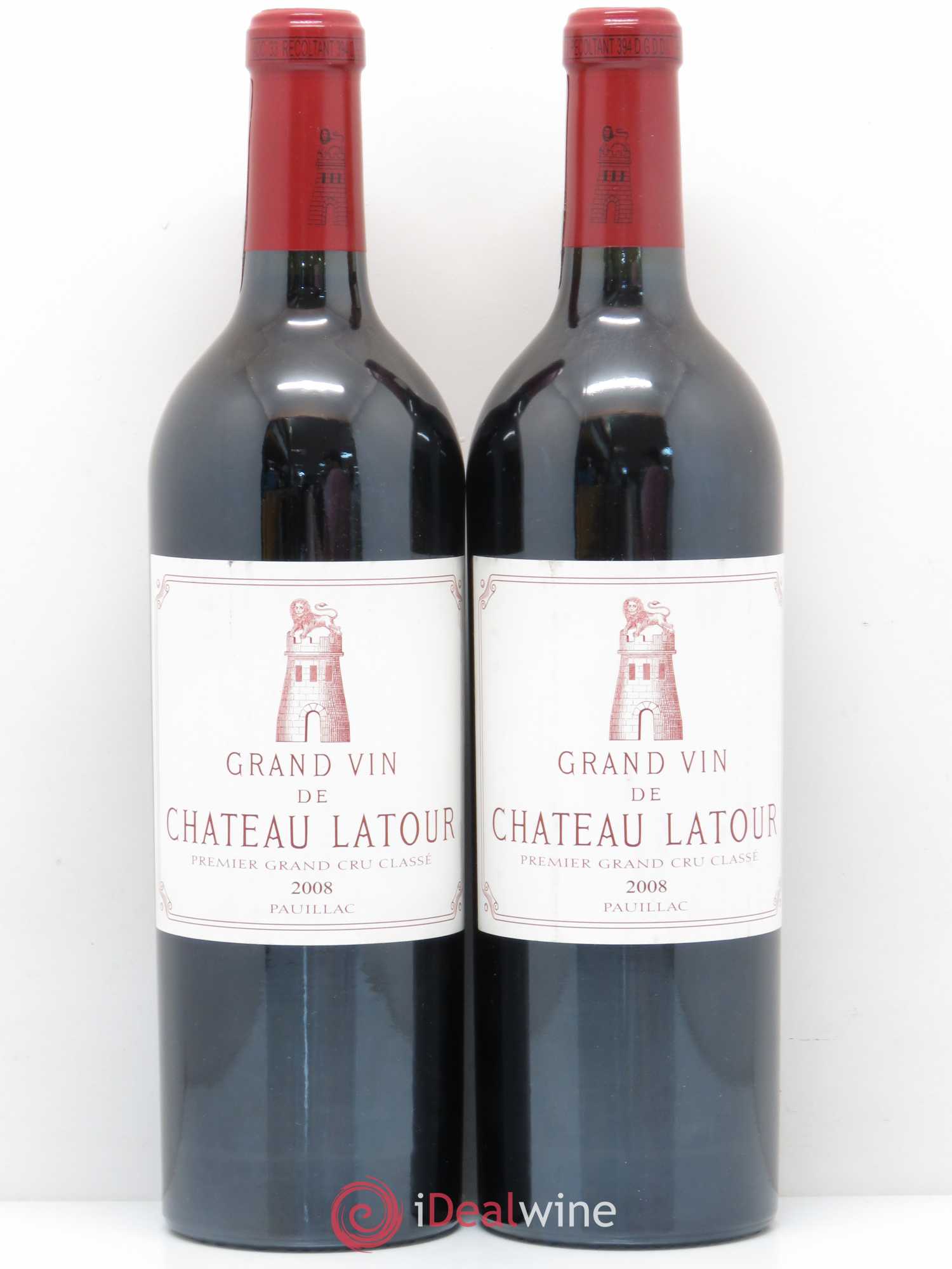 Château Latour 1er Grand Cru Classé 2008 - Lot de 2 bouteilles - 0