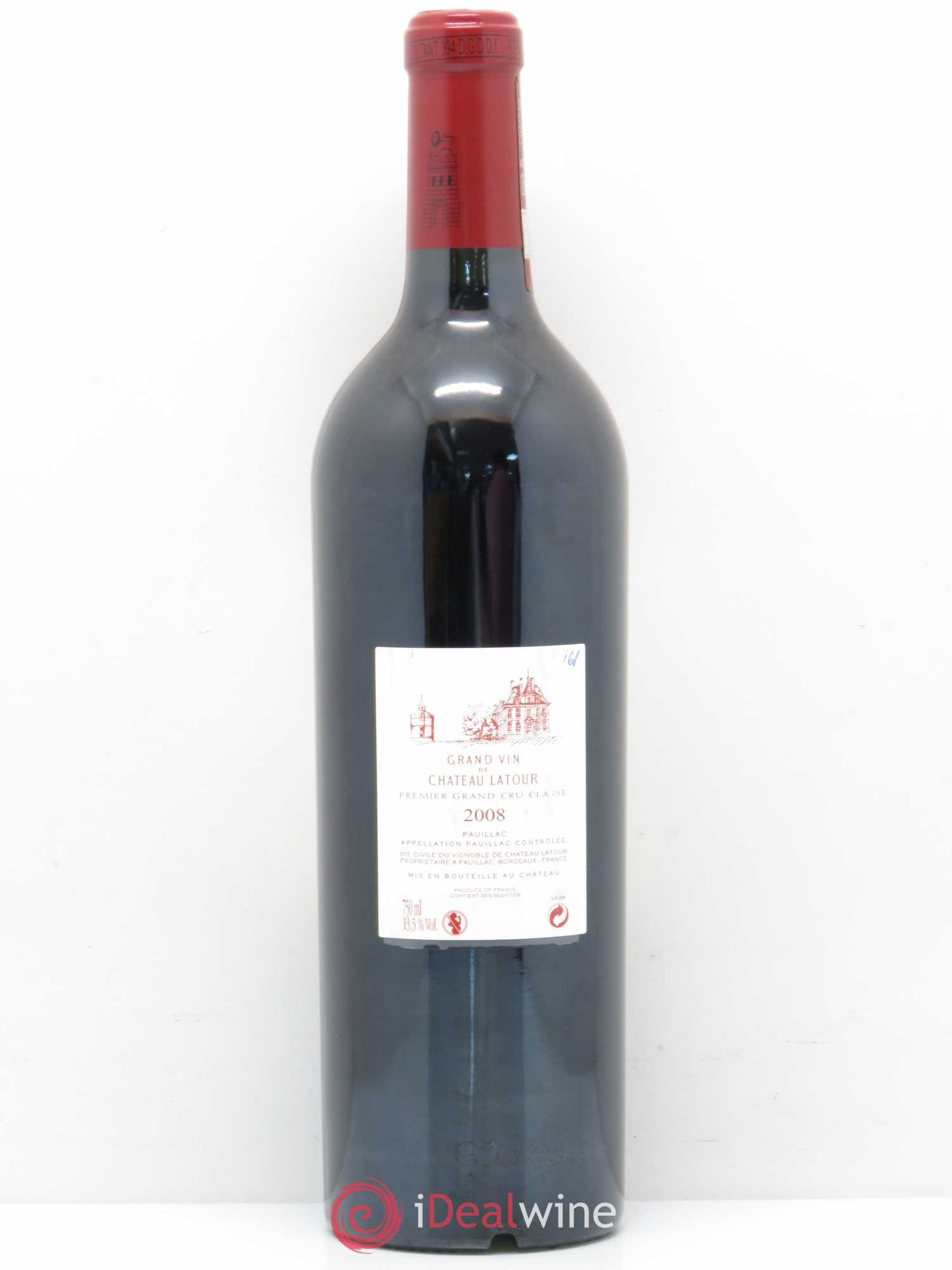 Château Latour 1er Grand Cru Classé 2008 - Lot de 1 bouteille - 1