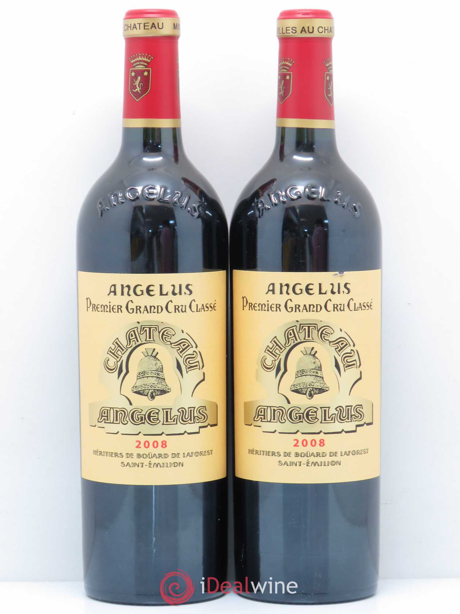 Château Angélus 1er Grand Cru Classé A 2008 - Lot de 2 bouteilles - 0