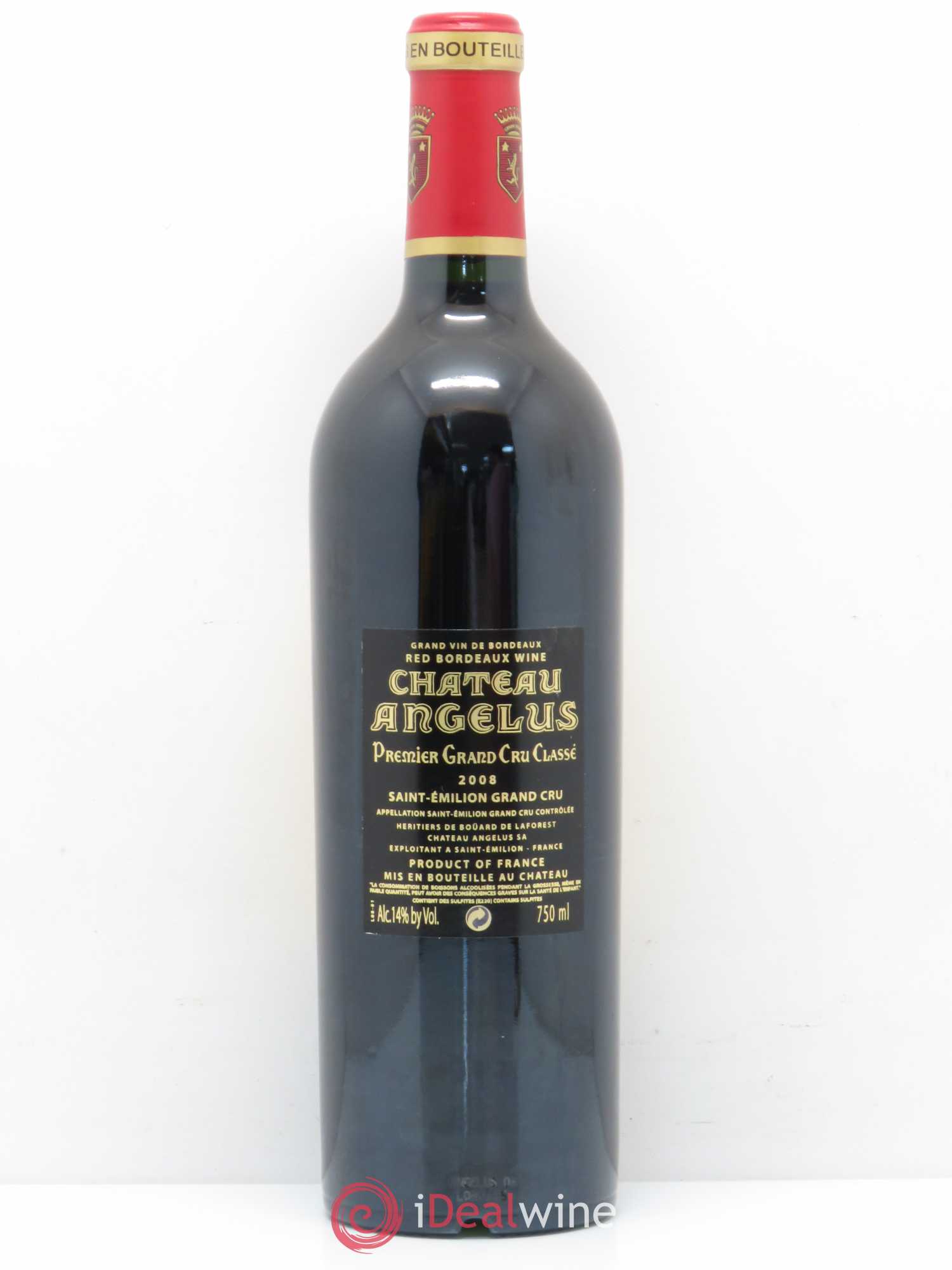 Château Angélus 1er Grand Cru Classé A 2008 - Lot de 1 bouteille - 1