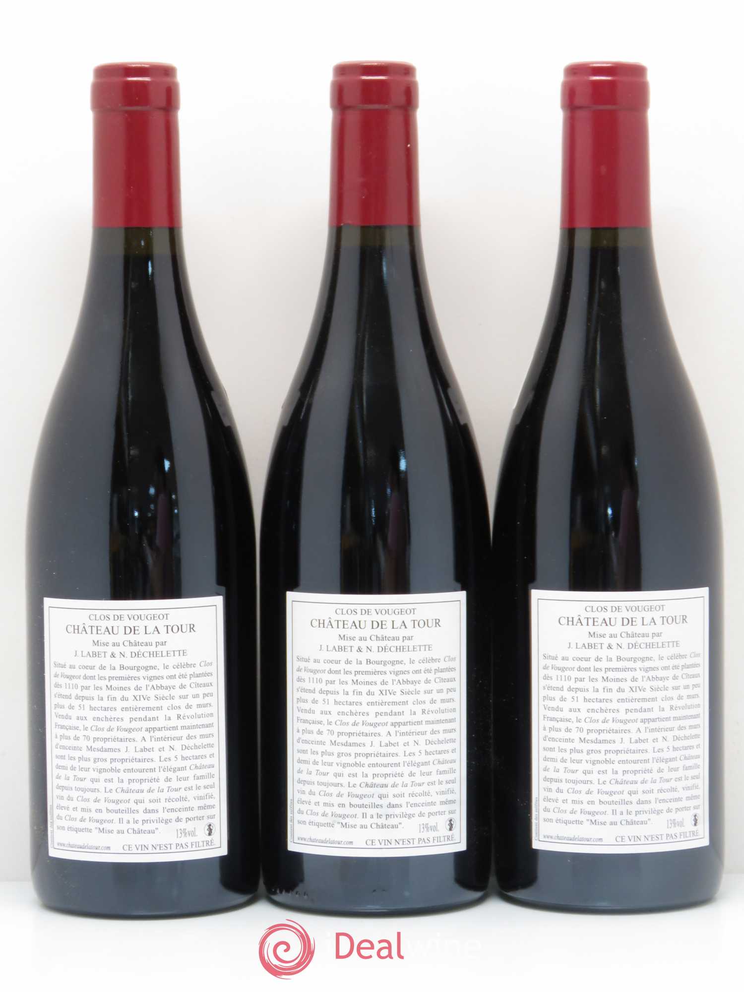 Clos de Vougeot Grand Cru Vieilles Vignes Château La Tour Domaine Labet 2009 - Posten von 3 Flaschen - 1