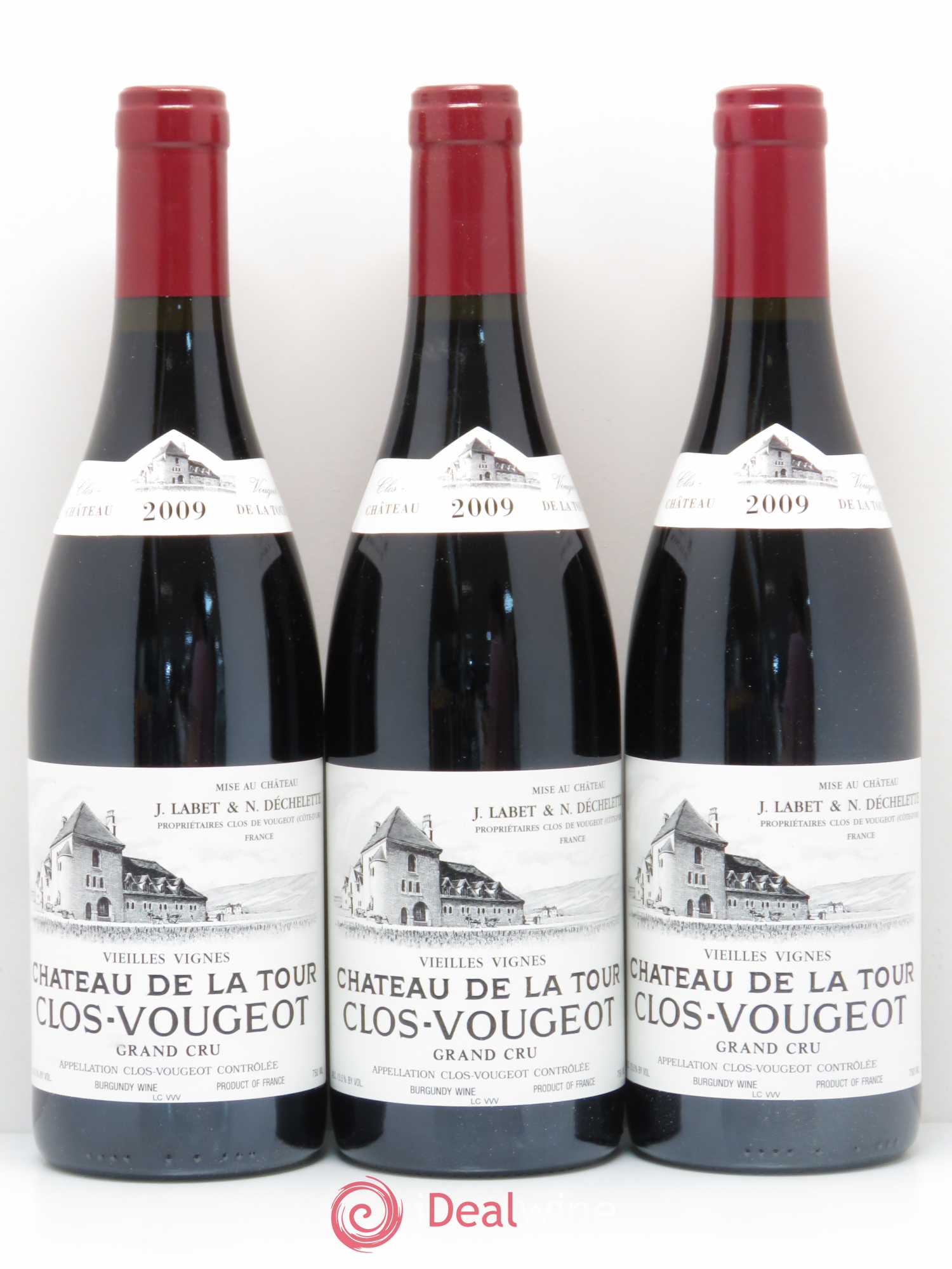 Clos de Vougeot Grand Cru Vieilles Vignes Château La Tour Domaine Labet 2009 - Posten von 3 Flaschen - 0
