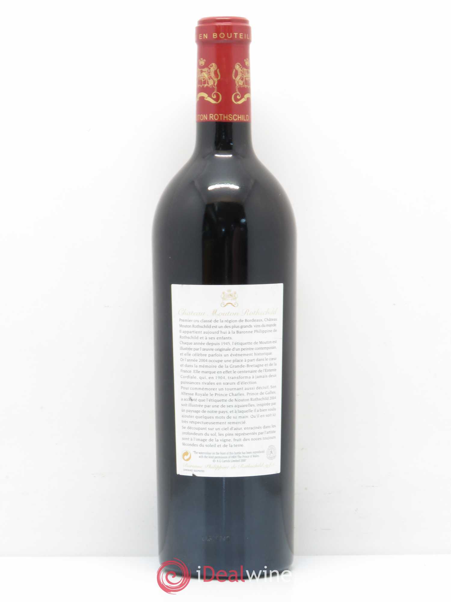 Château Mouton Rothschild 1er Grand Cru Classé 2004 - Lot de 1 bouteille - 1
