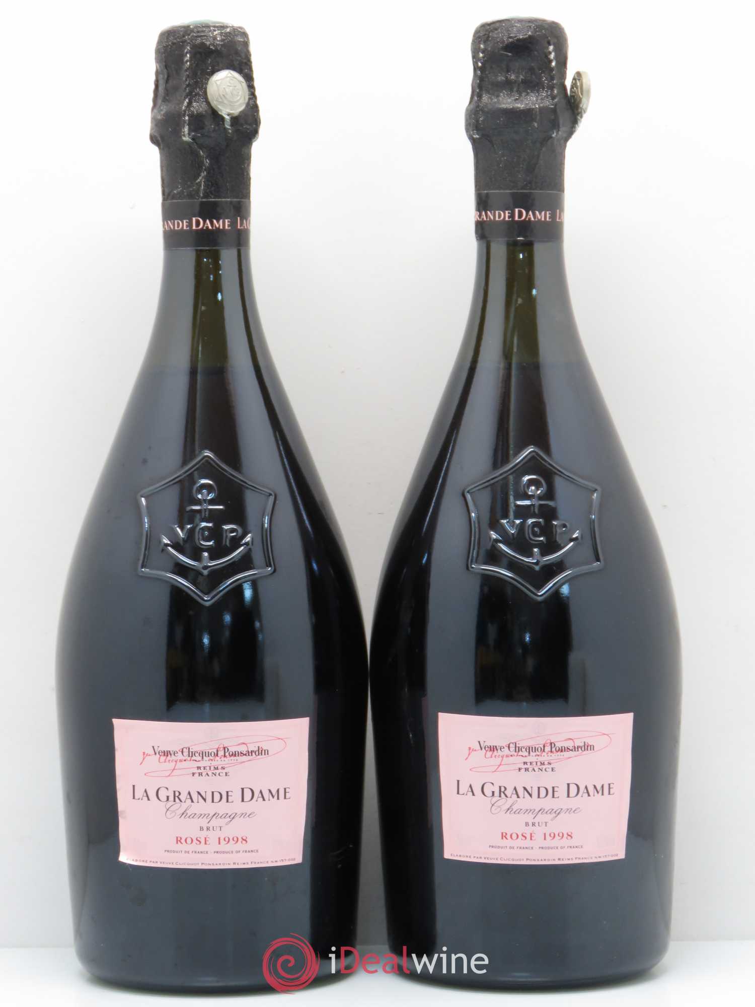 Champagne - Veuve Clicquot Ponsardin La Grande Dame 1998 - Lotto di 2 bottiglie - 0