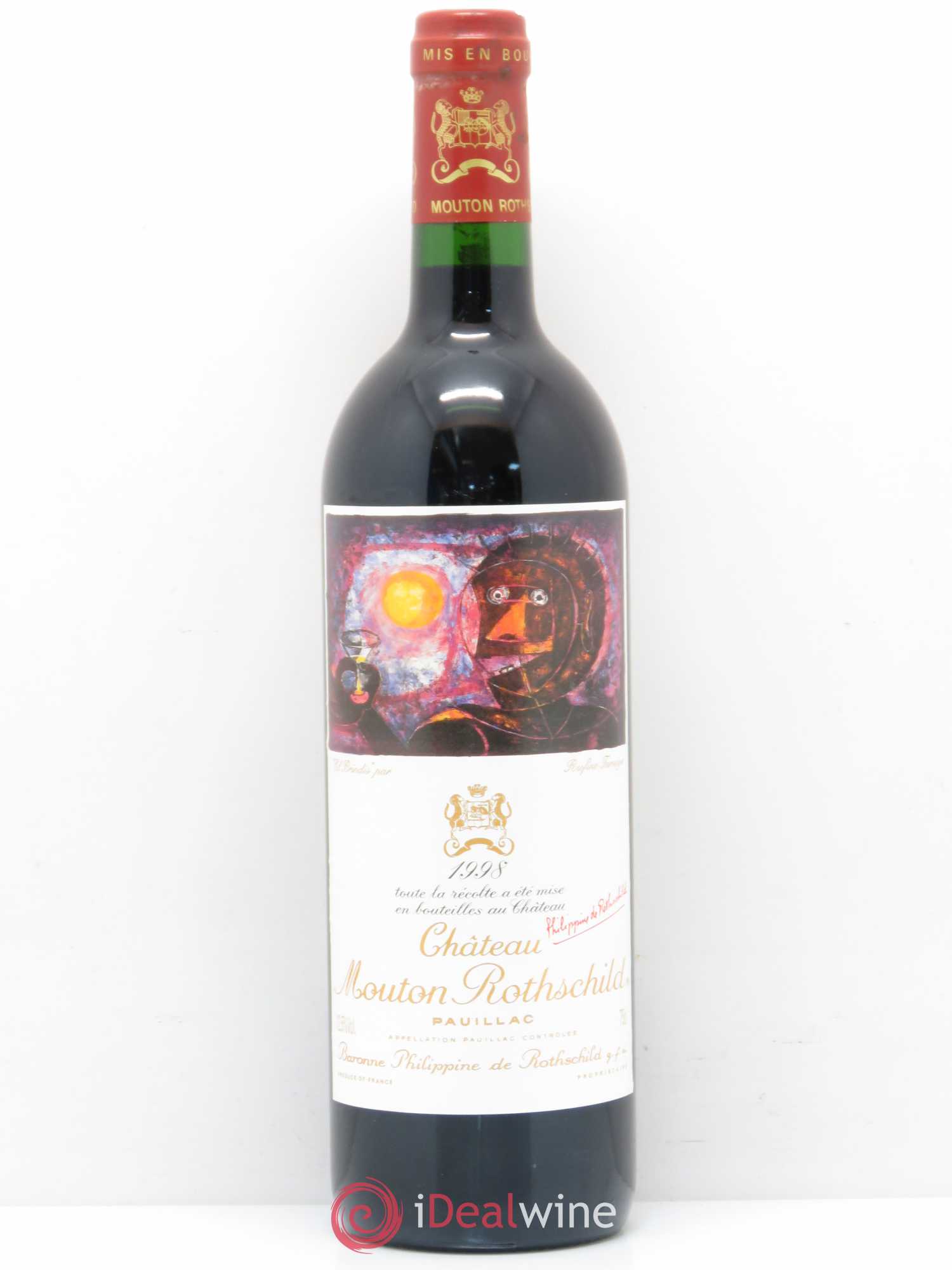 Château Mouton Rothschild 1er Grand Cru Classé 1998 - Lot de 1 bouteille - 0