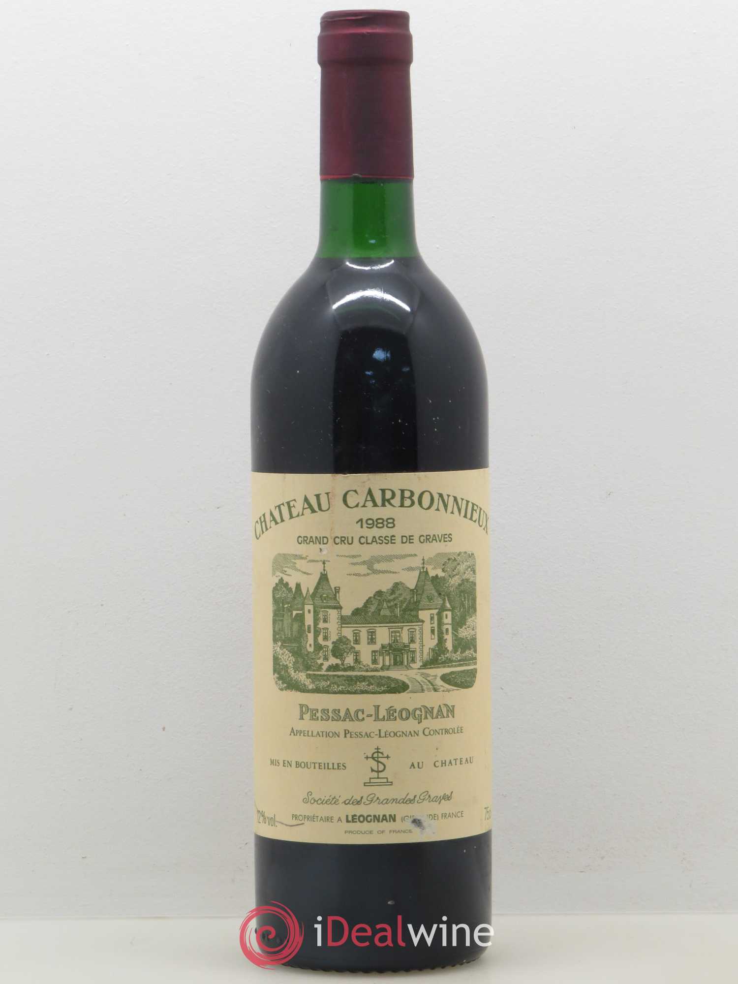 Château Carbonnieux Cru Classé de Graves 1988 - Lot de 1 bouteille - 0