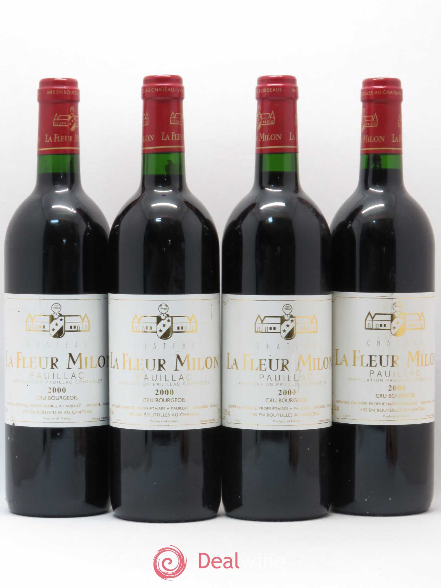 Château la Fleur Milon Cru Bourgeois 2000 - Lot de 4 bouteilles - 0