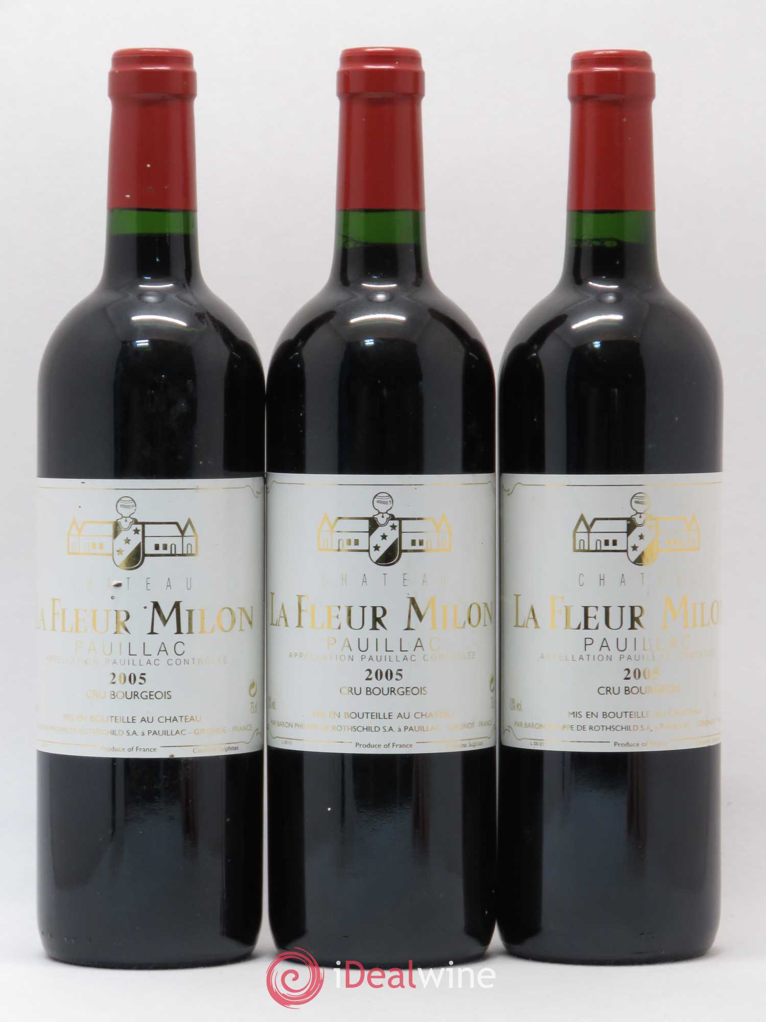 Château la Fleur Milon Cru Bourgeois 2005 - Lot de 3 bouteilles - 0