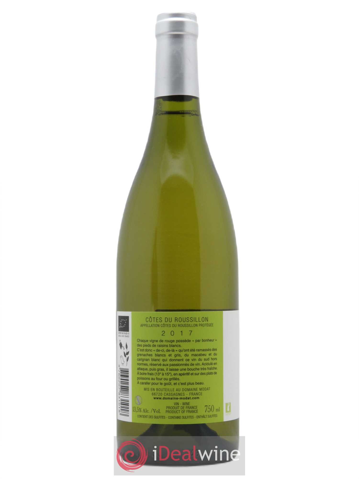 Côtes du Roussillon Modat (Domaine) De-ci de-là 2017 - Lot de 1 bouteille - 1