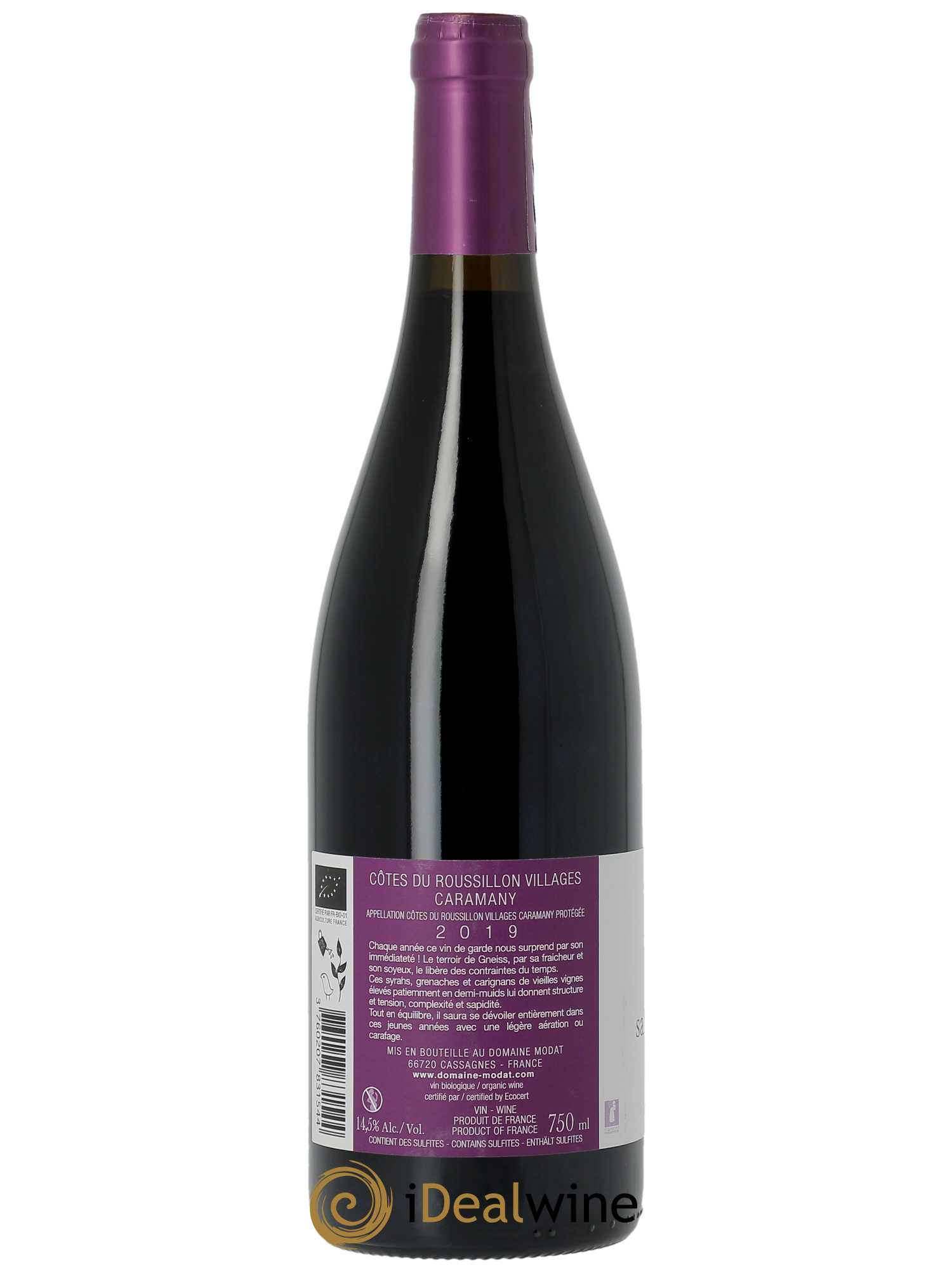 Côtes du Roussillon Villages Caramany Modat (Domaine) Sans plus attendre 2019 - Lot of 1 bottle - 1