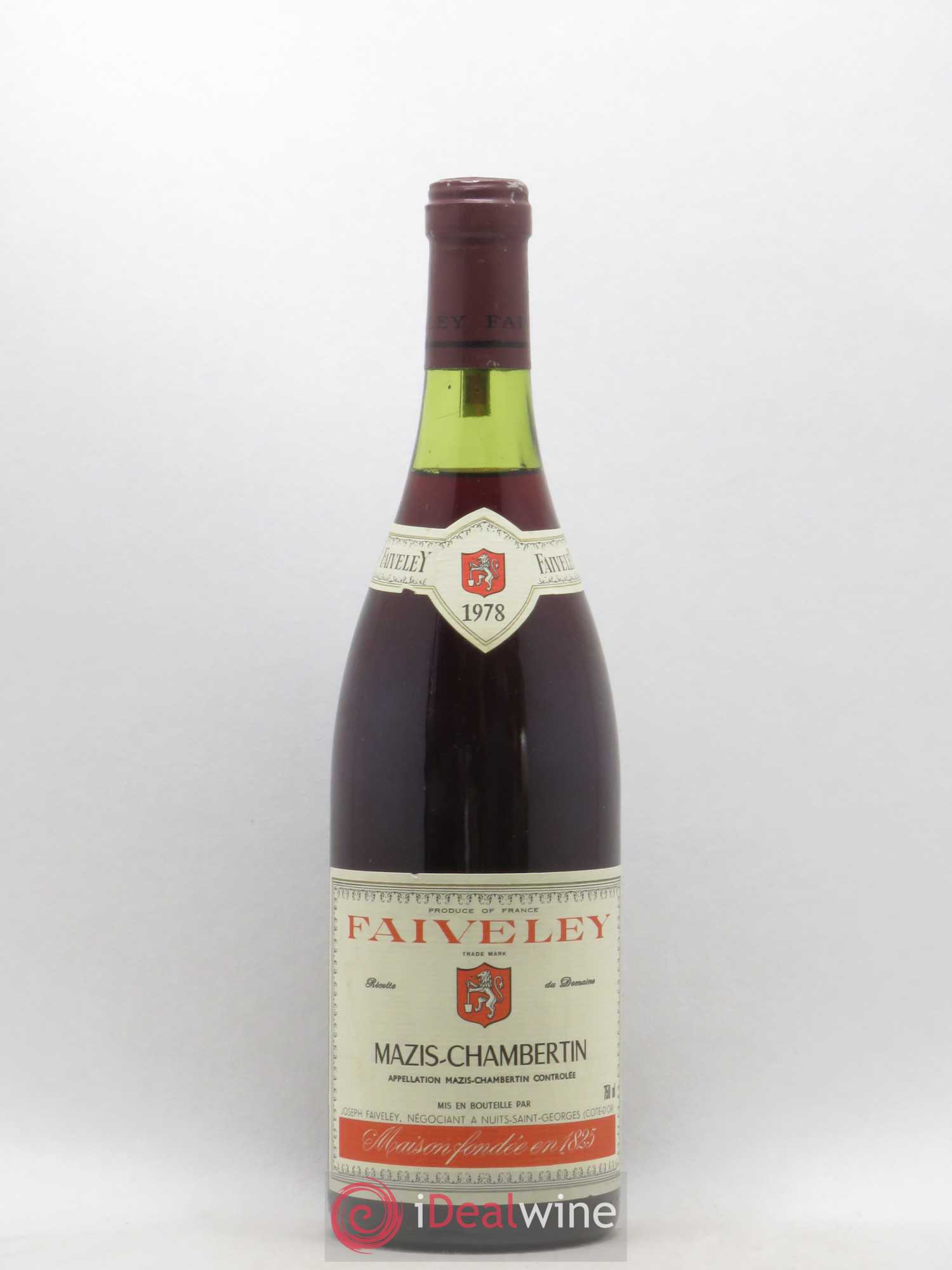Mazis-Chambertin Grand Cru Faiveley 1978 - Lot de 1 bouteille - 0