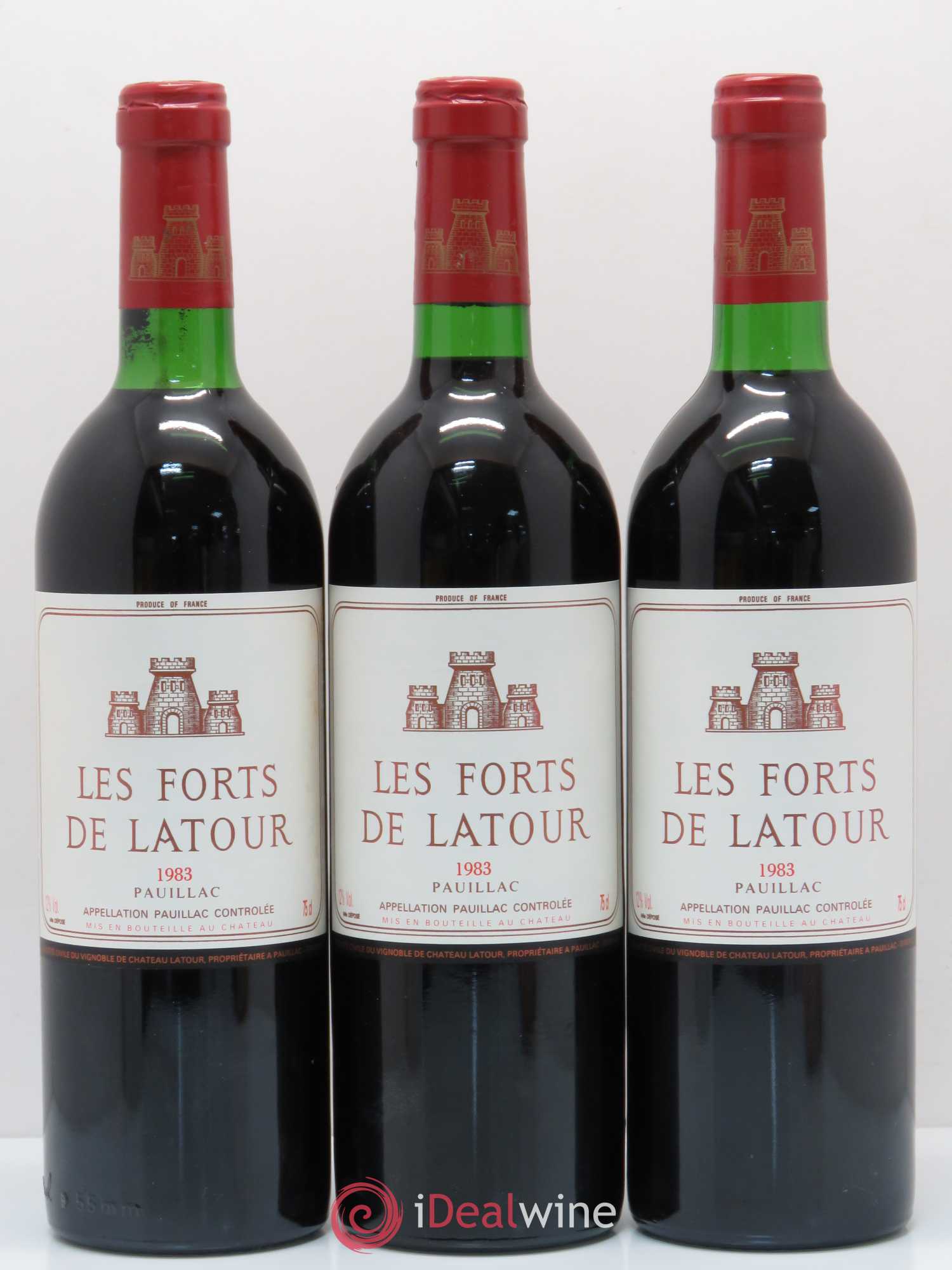 Les Forts de Latour Second Vin 1983 - Lot de 3 bouteilles - 0