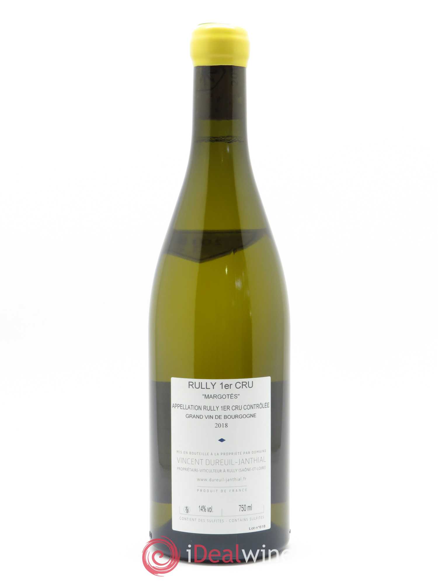 Rully 1er Cru Les Margotés Vincent Dureuil-Janthial 2018 - Lot de 1 bouteille - 1