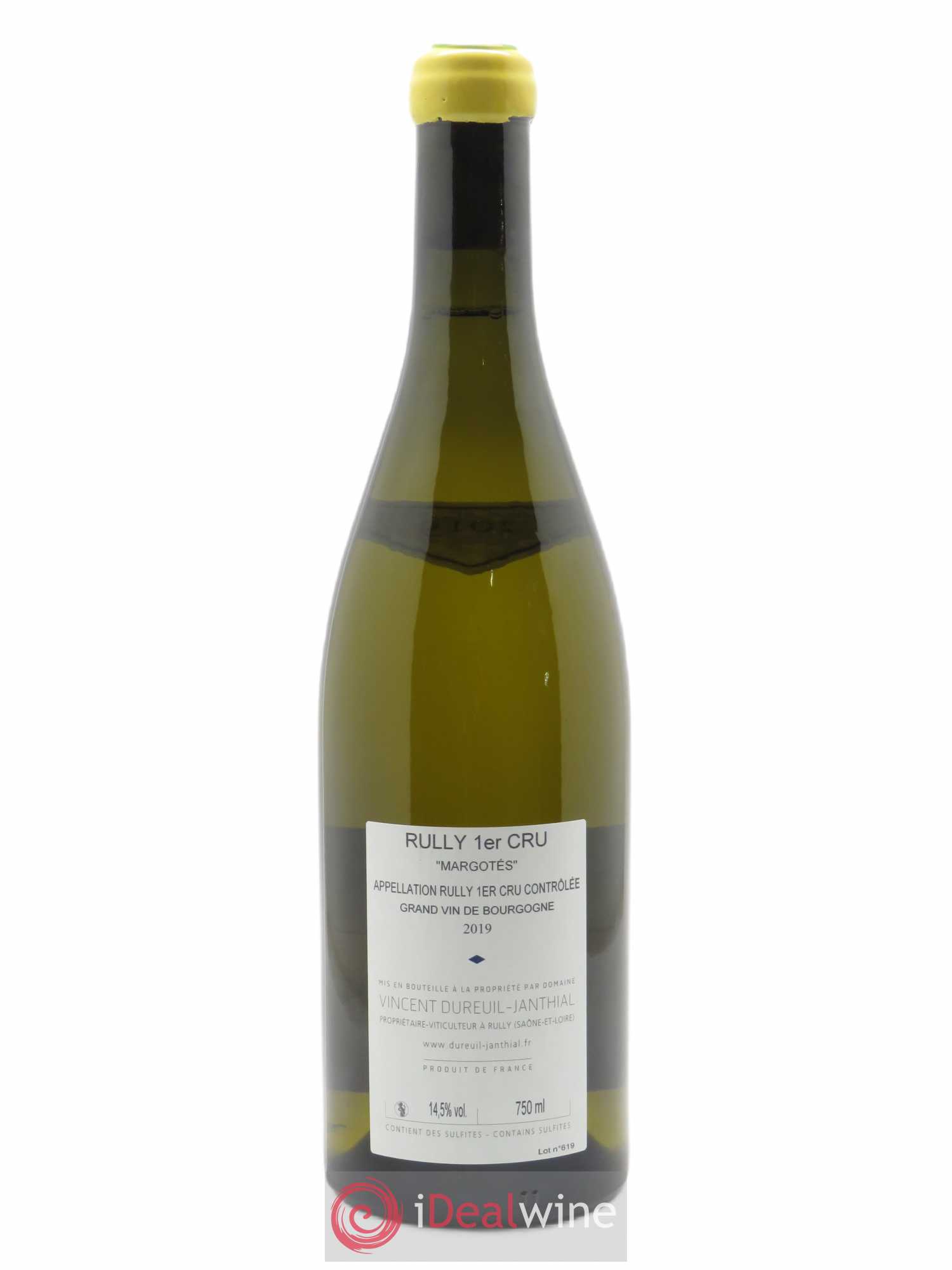 Rully 1er Cru Les Margotés Vincent Dureuil-Janthial 2019 - Lot de 1 bouteille - 1