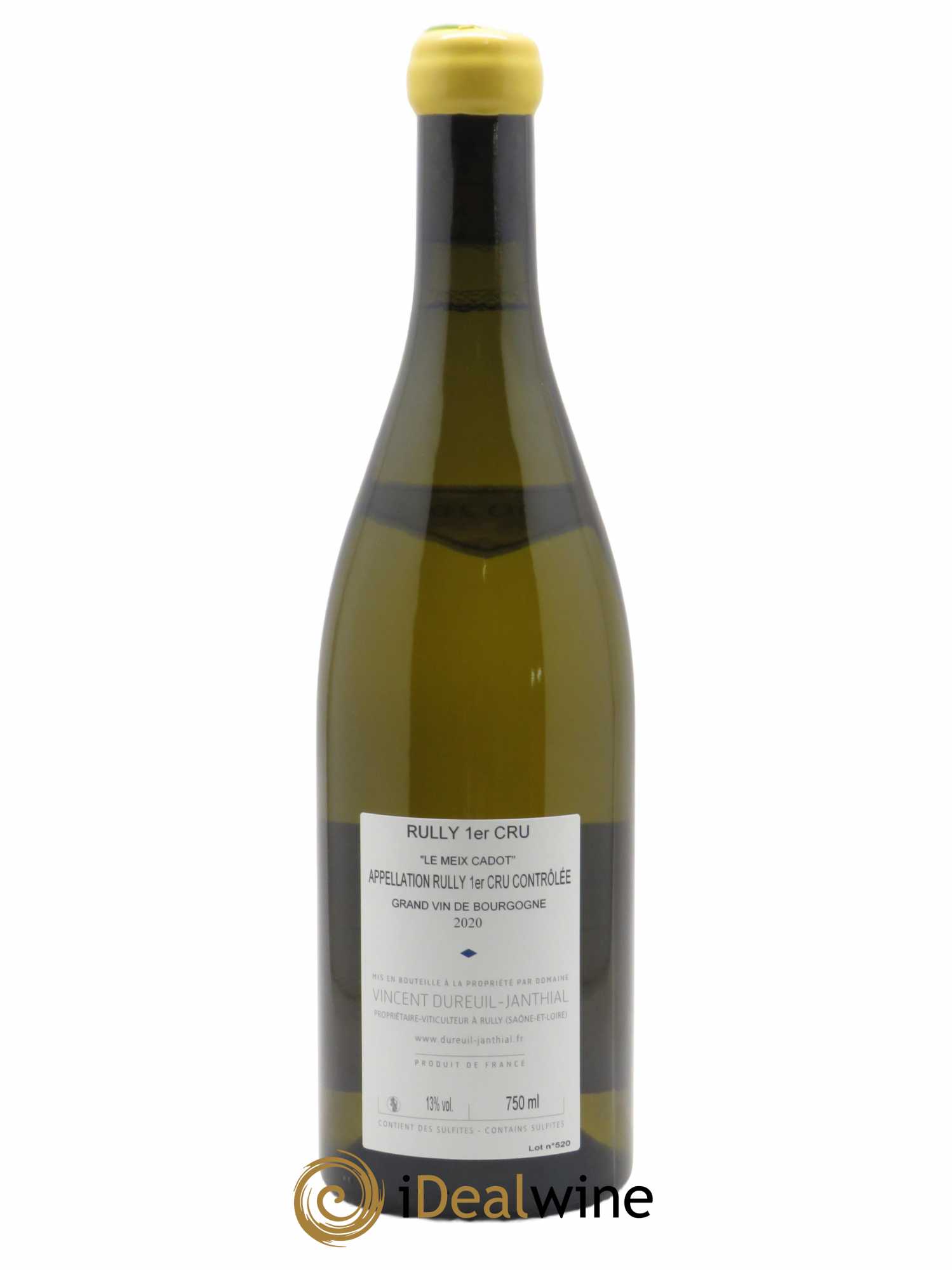 Rully 1er Cru Le Meix Cadot Vincent Dureuil-Janthial 2020 - Lot of 1 bottle - 1