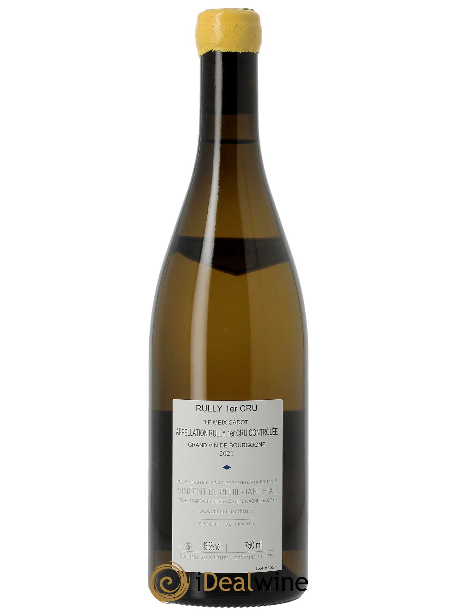 Rully 1er Cru Le Meix Cadot Vincent Dureuil-Janthial 2021 - Posten von 1 Flasche - 1