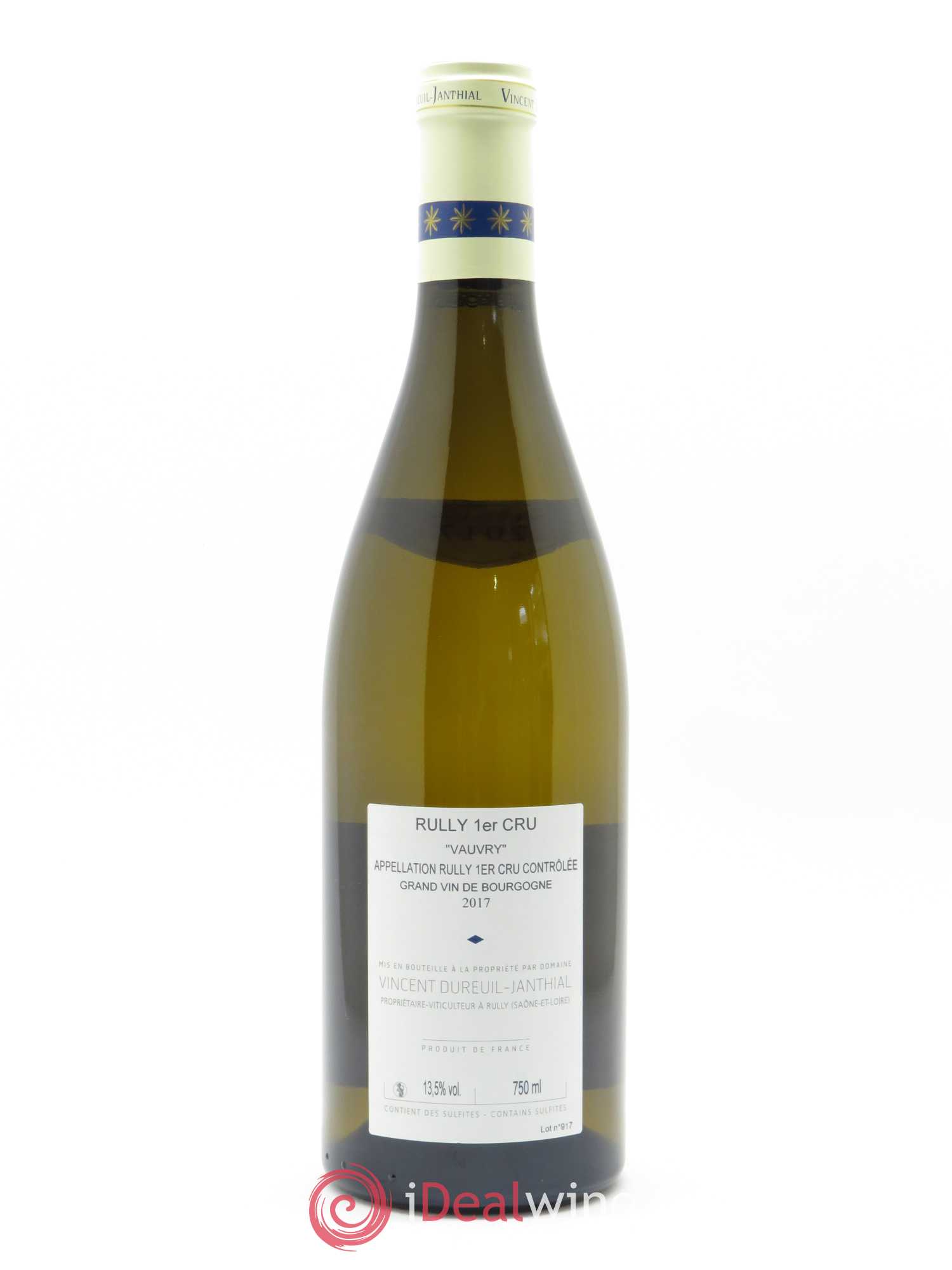 Rully 1er Cru Vauvry Vincent Dureuil-Janthial 2017 - Lot de 1 bouteille - 1